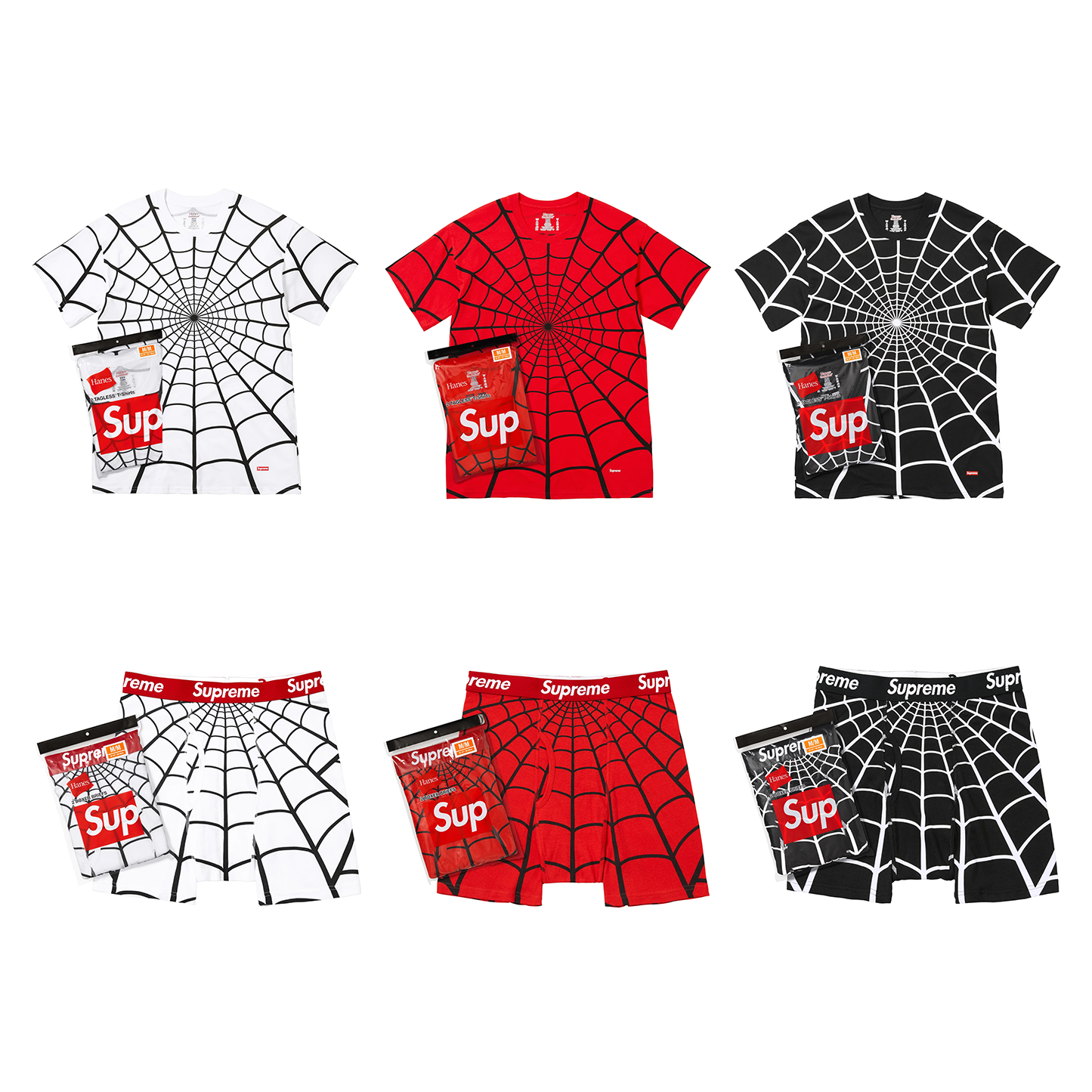 Supreme x Hanes Spider-Man Boxer 白黒セット Supreme Hanes Spider-Man (2 Pack) – DISTRICT ONE NY