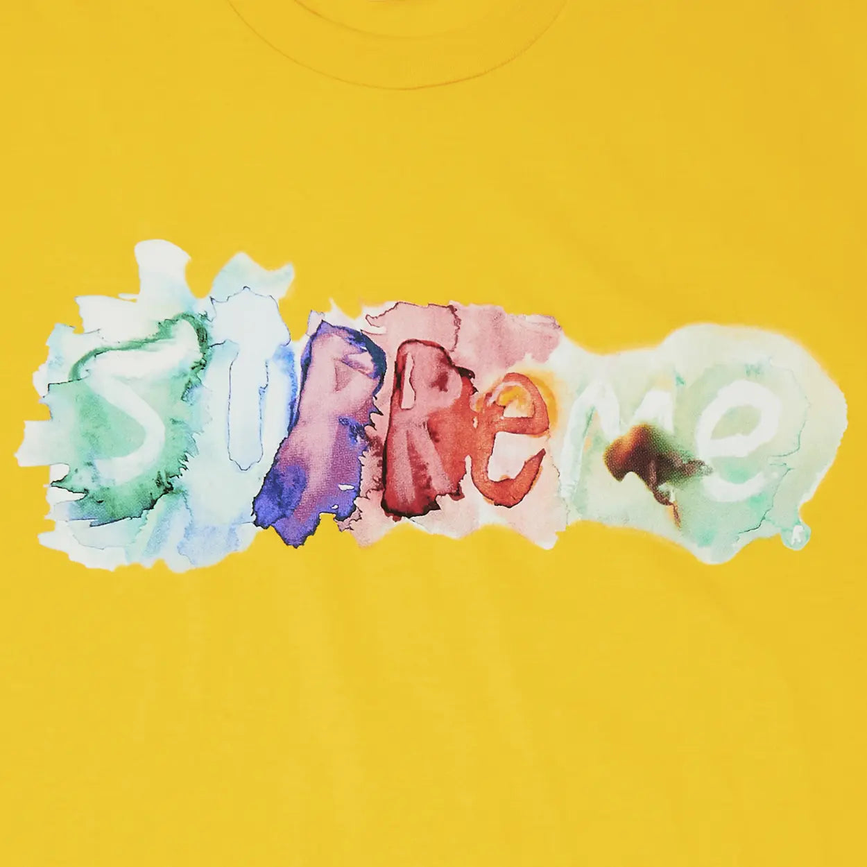 Supreme Watercolor Tee Yellow