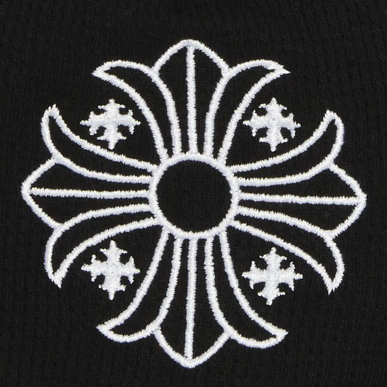 Chrome Hearts Skull Cross Logo Beanie 'Black/White'