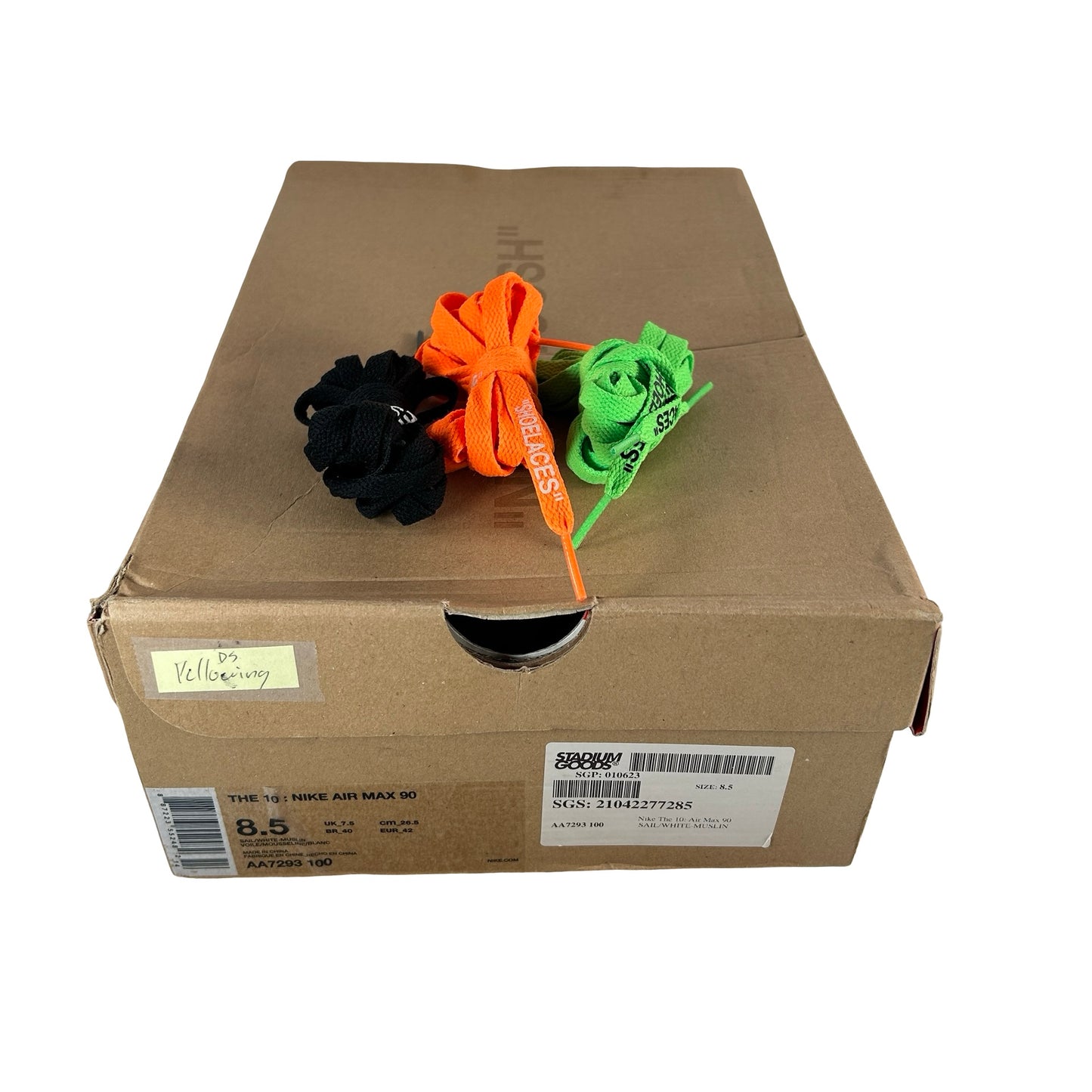 AA7293 100 Nike Air Max 90 Off-White - 8.5 M (Yellowing)