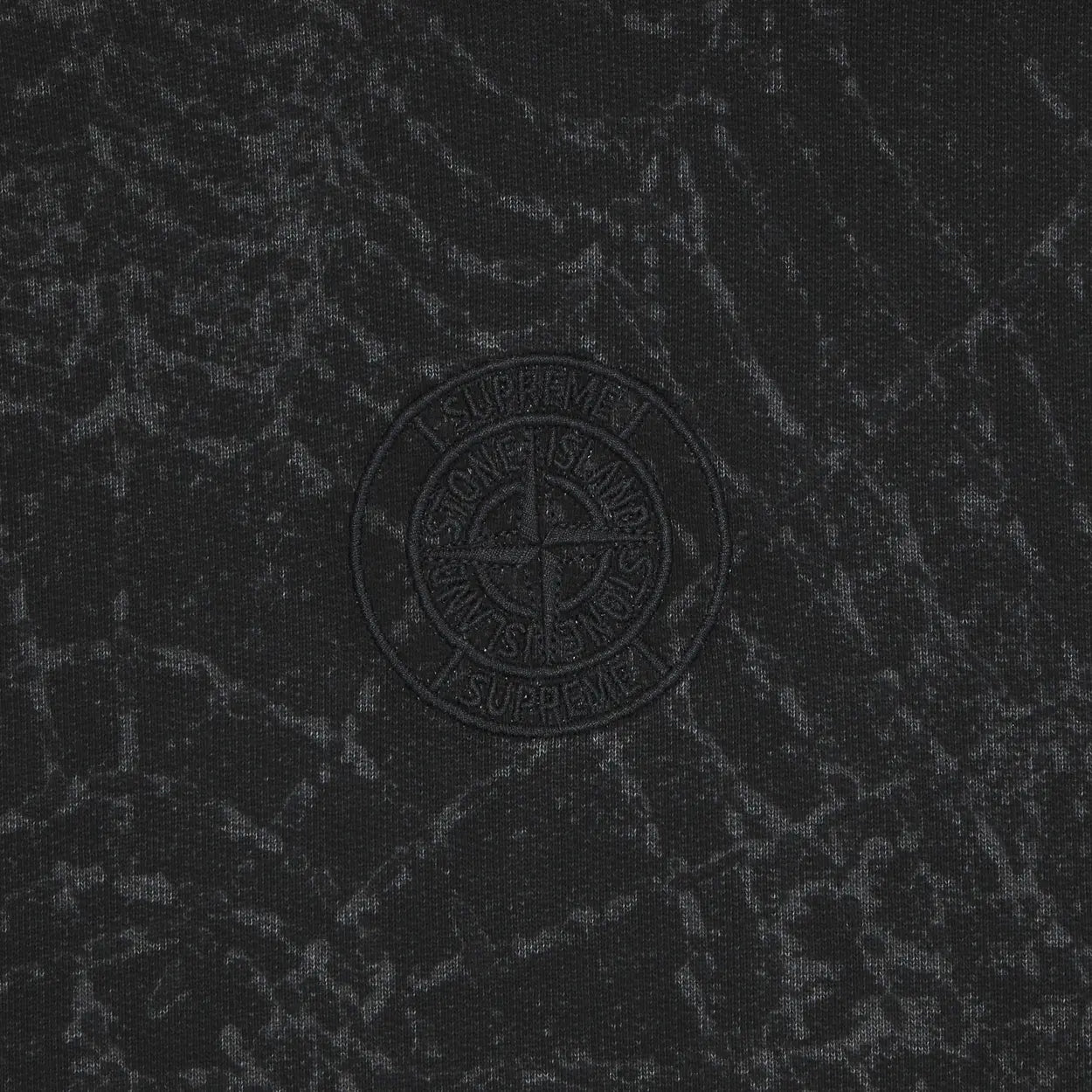 Supreme x Stone Island Hooded Sweatshirt 'Black' - S (Used)