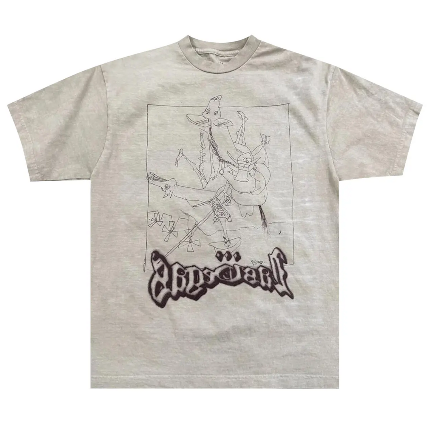 Travis Scott x Ralph Steadman Sketch Tee Grey