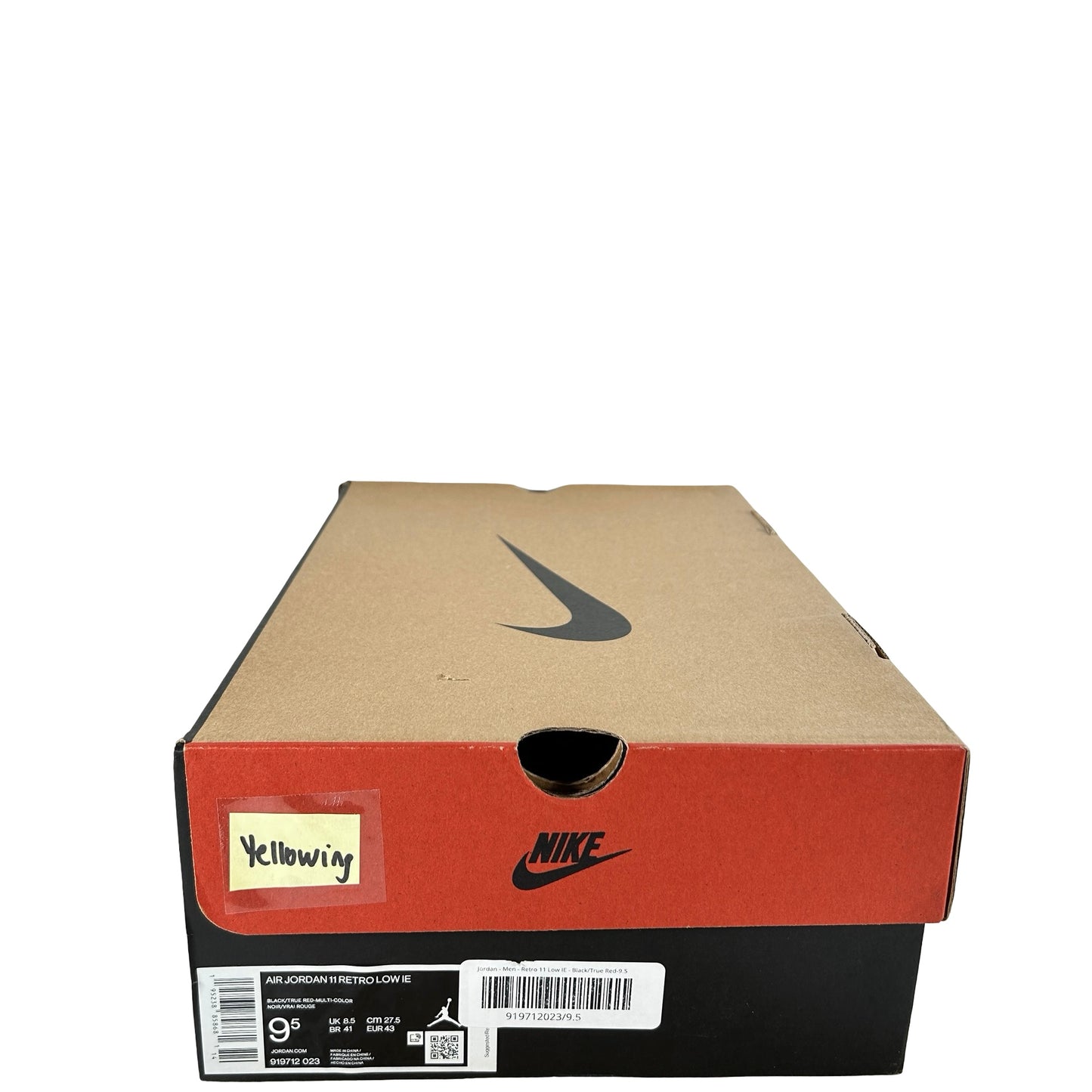 919712 023 Jordan 11 Retro Low IE Bred (2021) - 9.5 M (Yellowing)