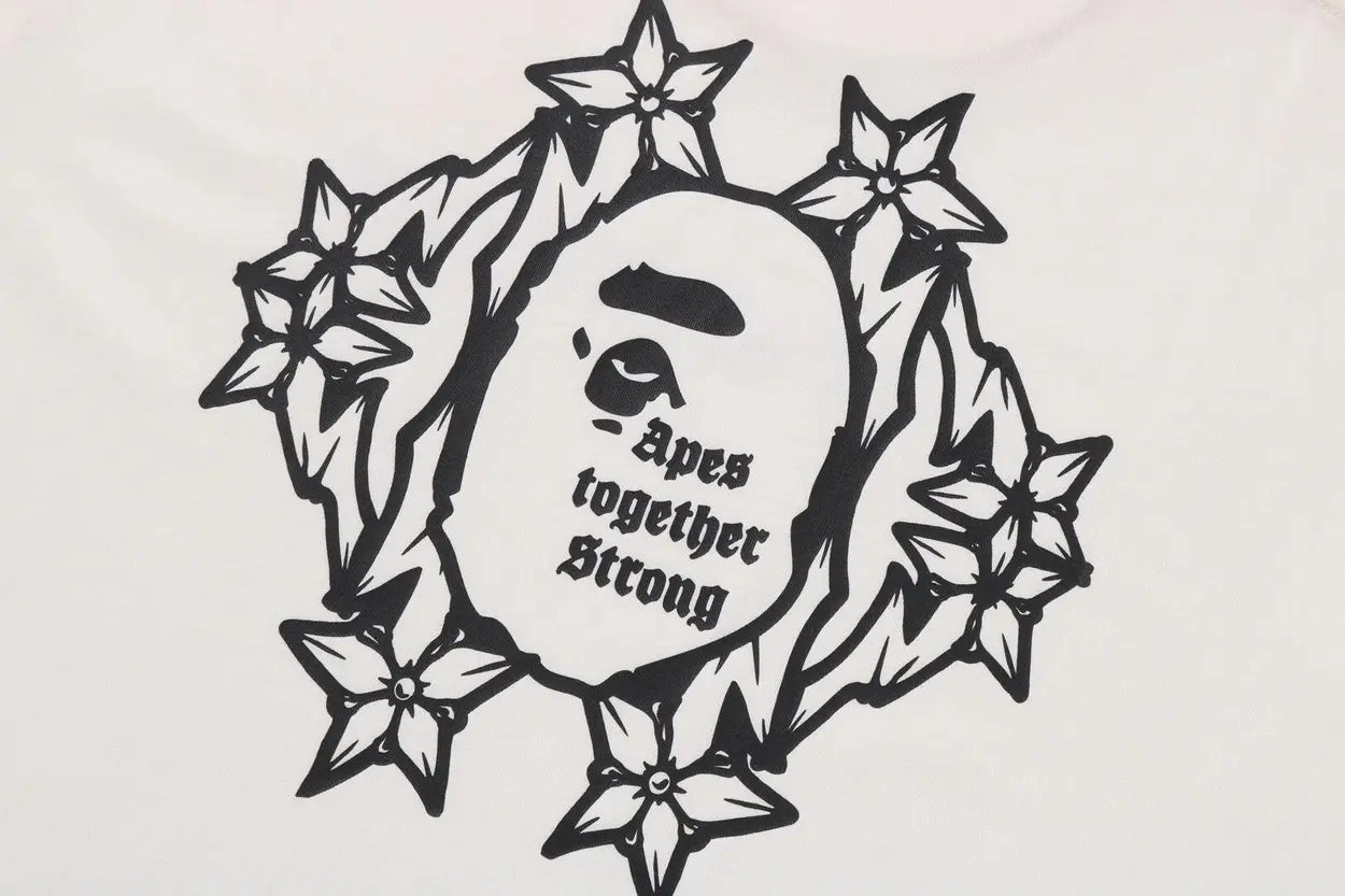 BAPE Gothic Logo Relaxed Fit Tee 'Ivory'