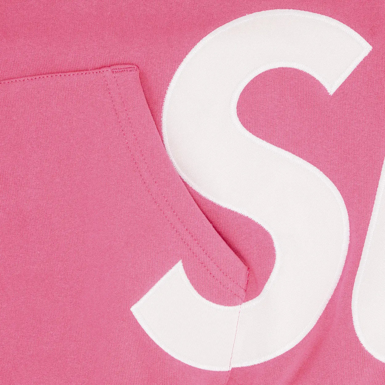 Supreme Big Logo Zip Up Hooded Sweatshirt Magenta