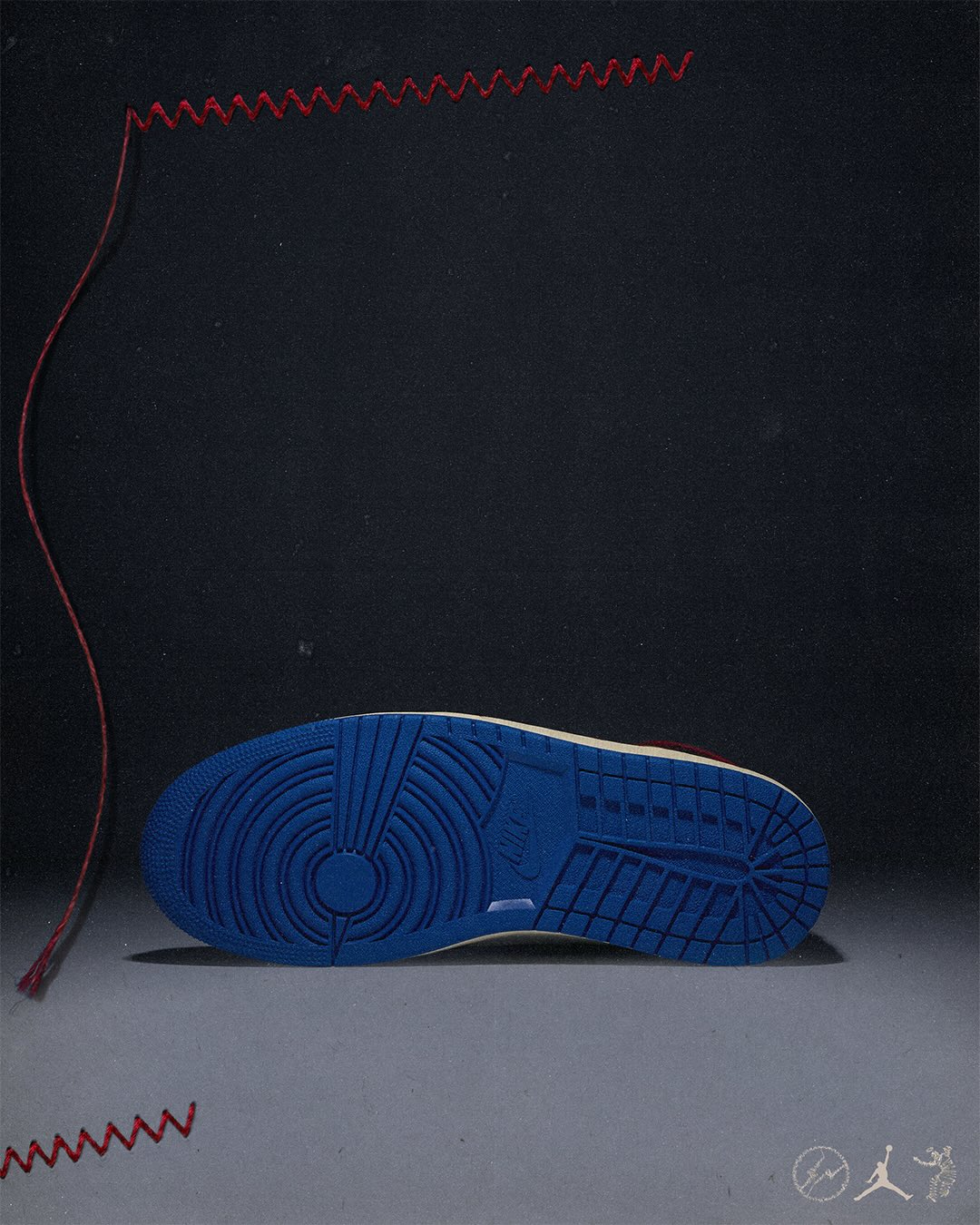 IO7847 001 Air Jordan 1 Retro High OG SP Fragment x Union LA Sport Royal