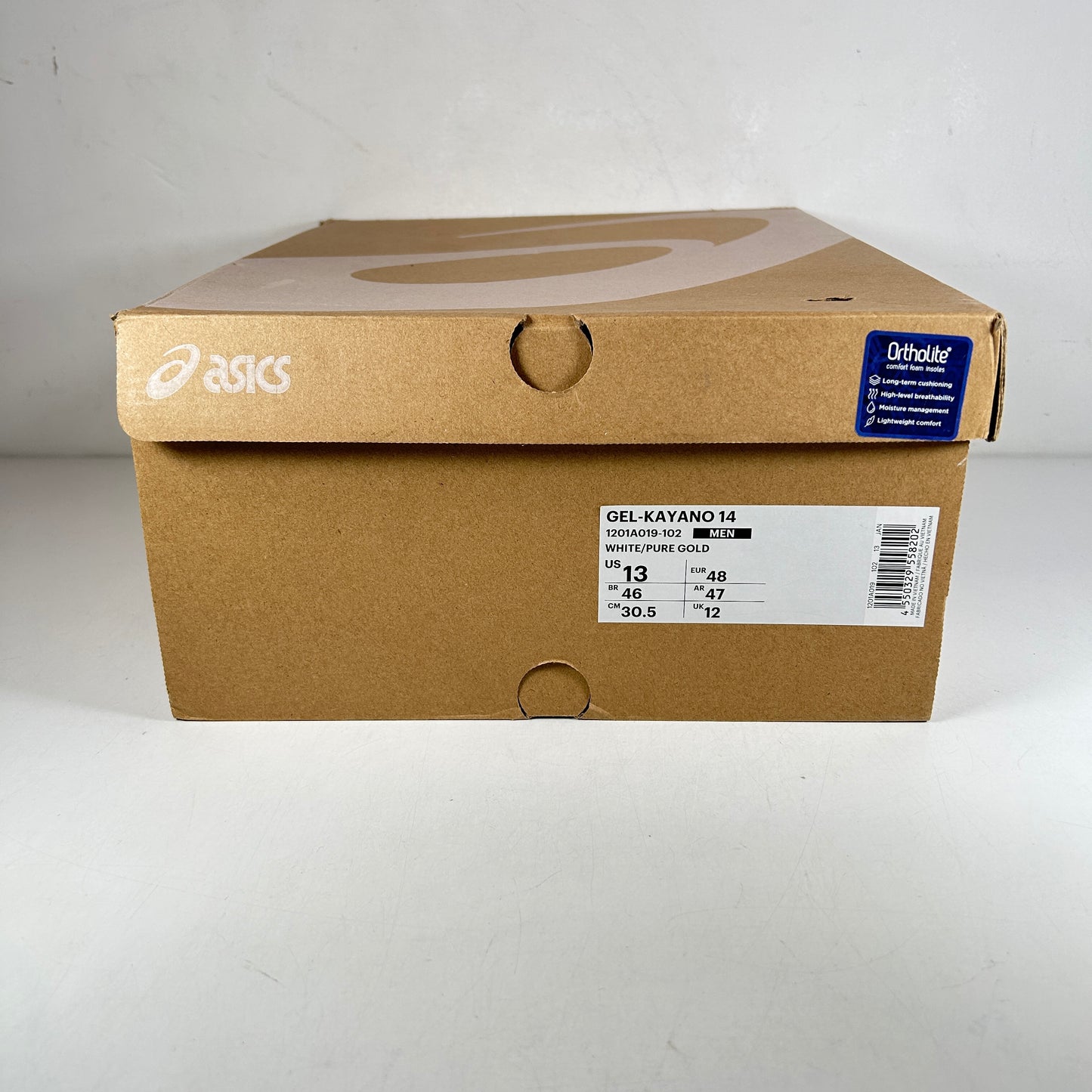 1201A019 102 ASICS Gel-Kayano 14 Blanco Oro puro
