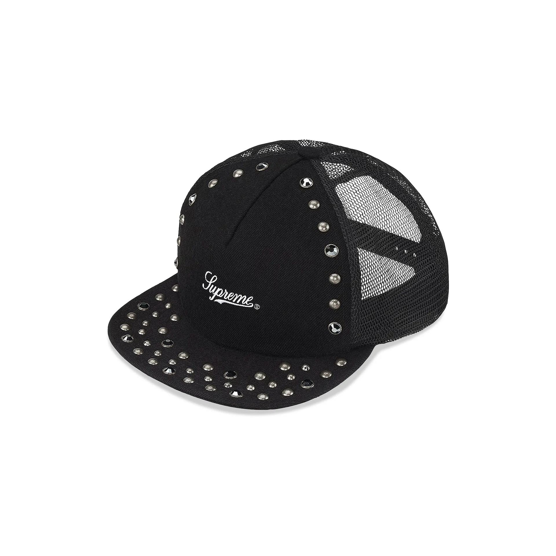 レディースウェア Supreme x b.b. Simon Studded Mesh Back Supreme b.b. Simon Studded Mesh Back 5-Panel Black