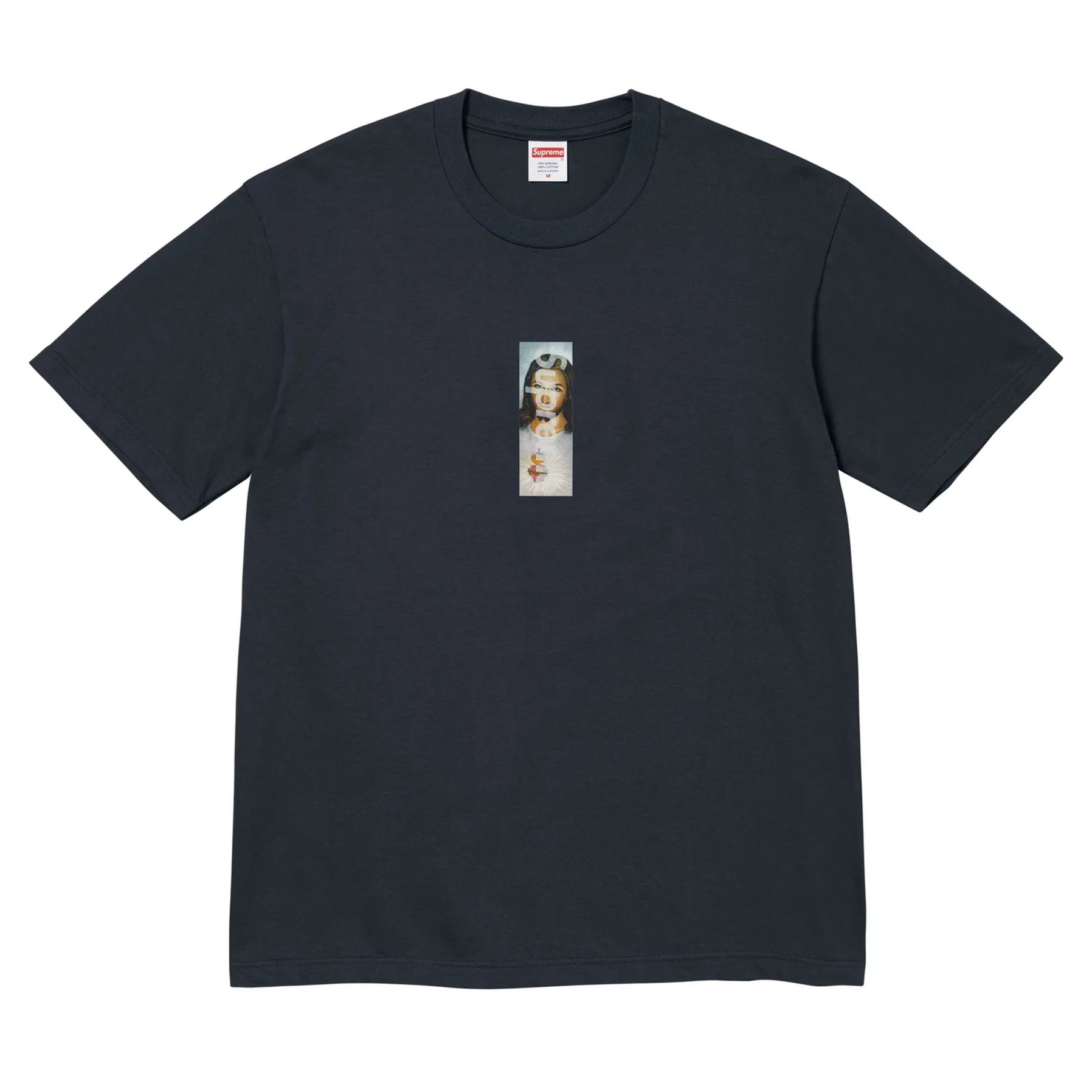 Supreme Prayer Card Box Logo Tee Navy – DISTRICT ONE NY