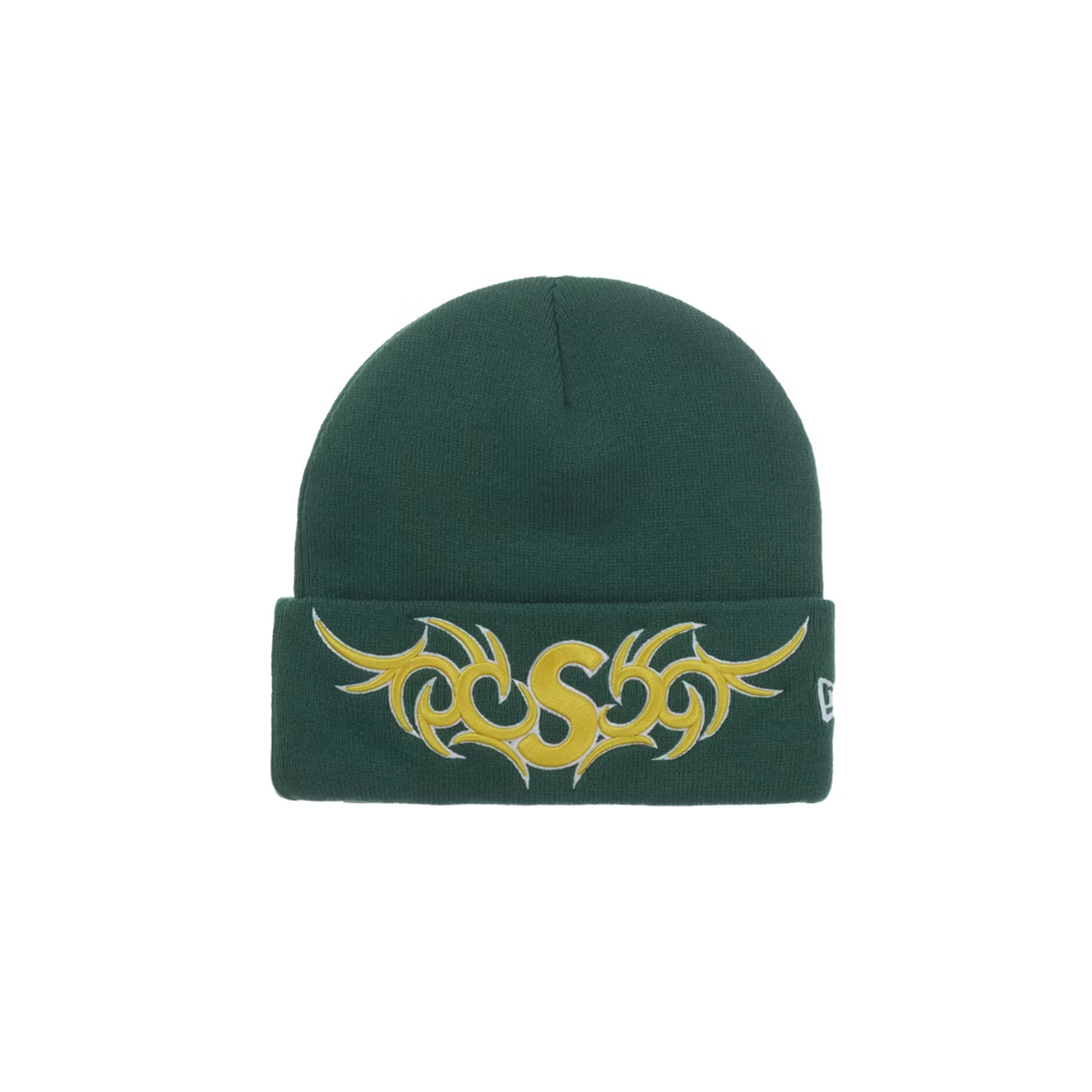 Supreme New Era Tribal S Logo Beanie Green