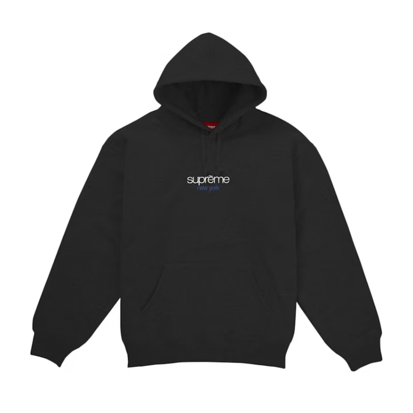 Supreme Classic Logo New York Shop Hooded Sweatshirt Black