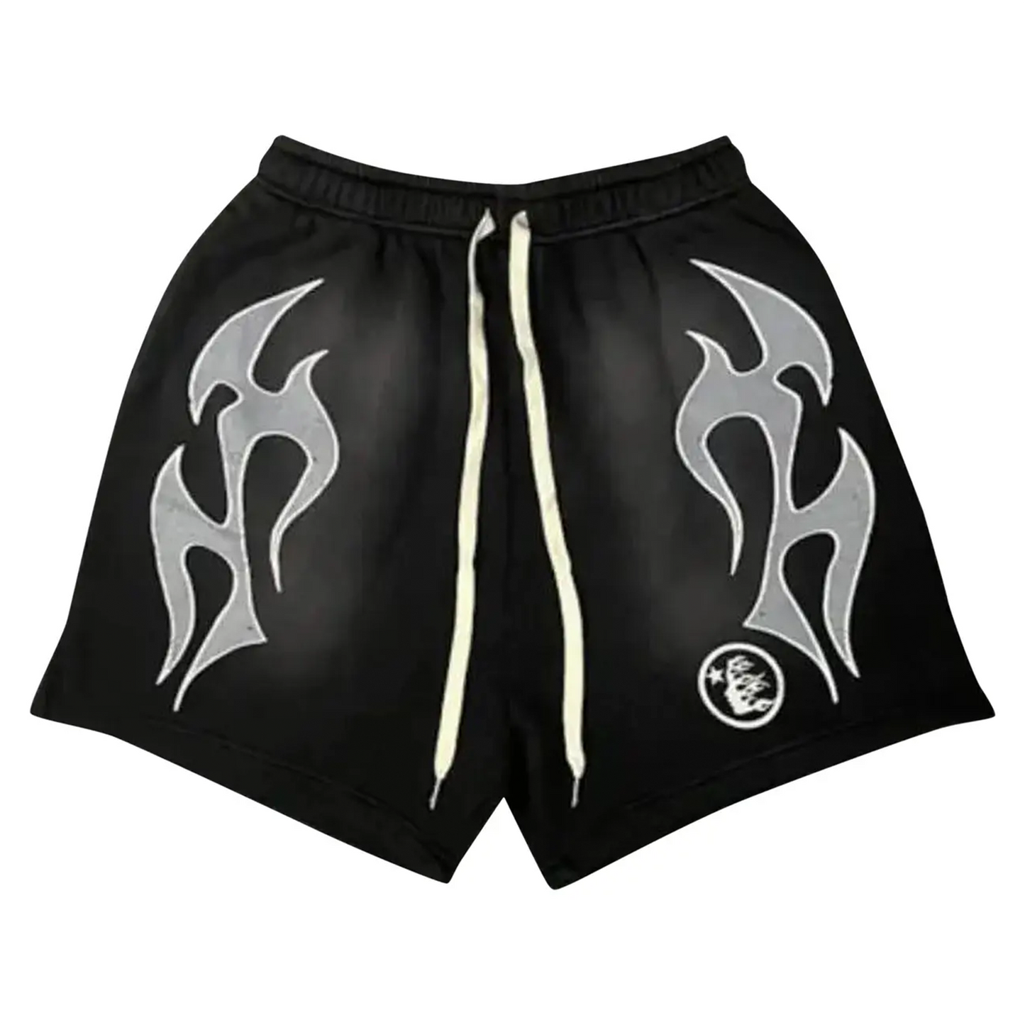 Hellstar Flame Shorts 'Black/Grey'