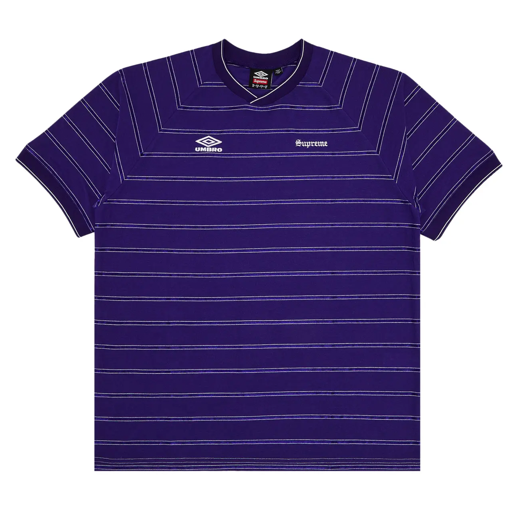 Supreme x Umbro Stripe Soccer Jersey 'Purple' – DISTRICT ONE NY Supreme x Umbro Stripe Soccer Jersey 'Purple' – DISTRICT ONE NY
