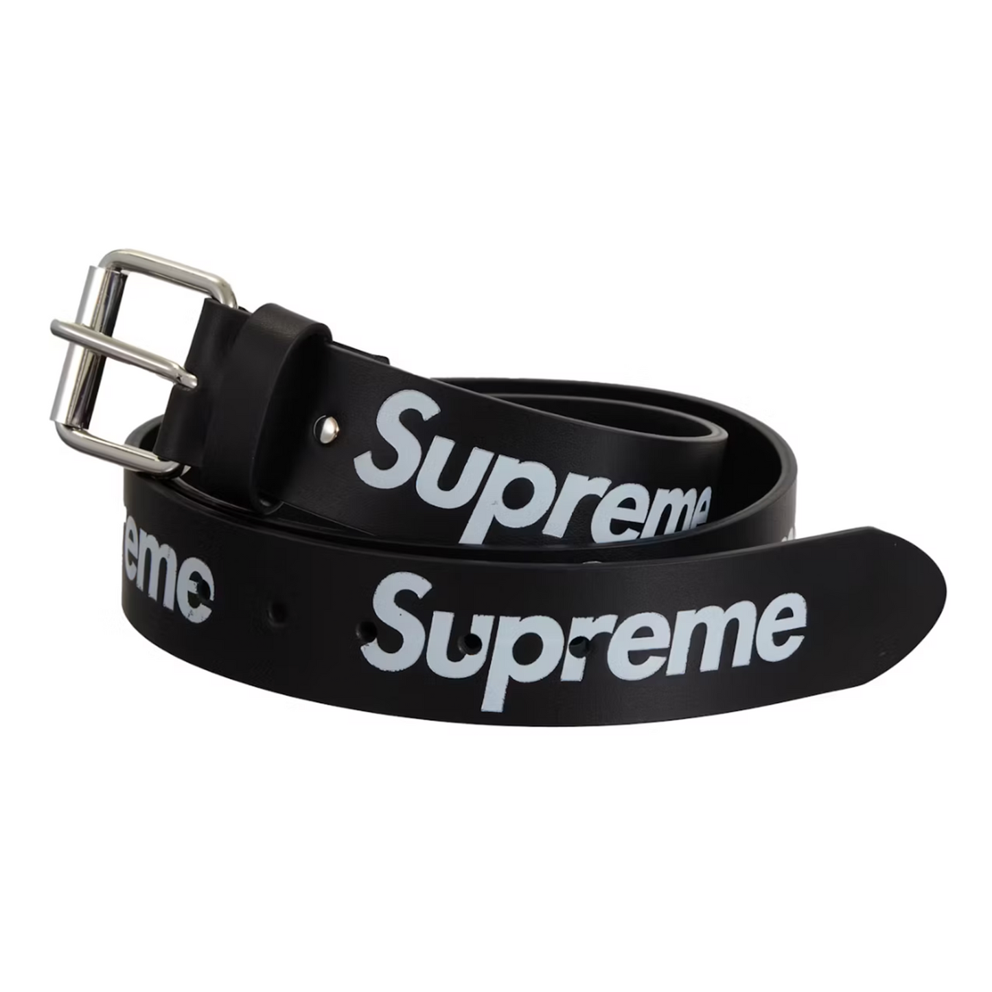Supreme Repeat Leather Belt (SS24) Black
