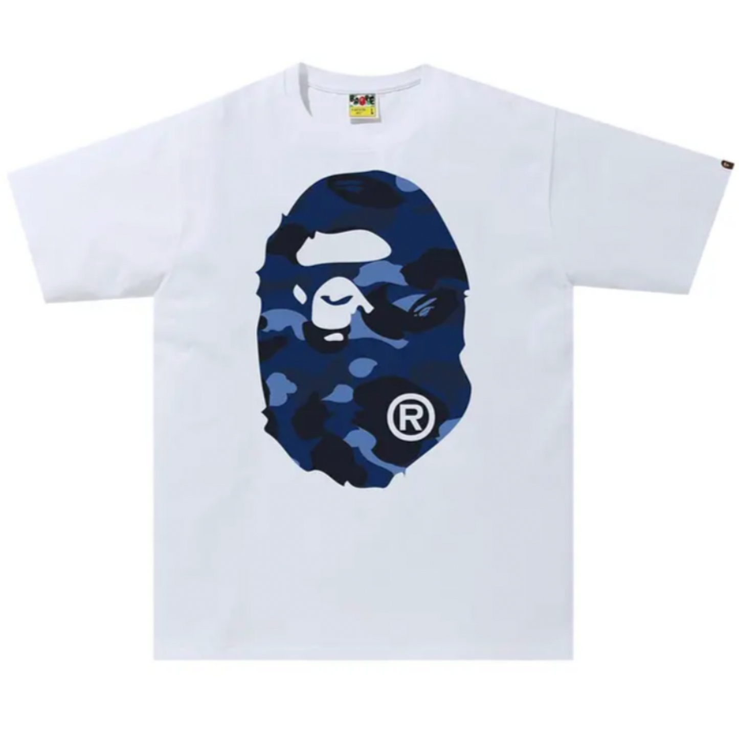 BAPE Color Camo Big Ape Head Tee 'White/Blue'