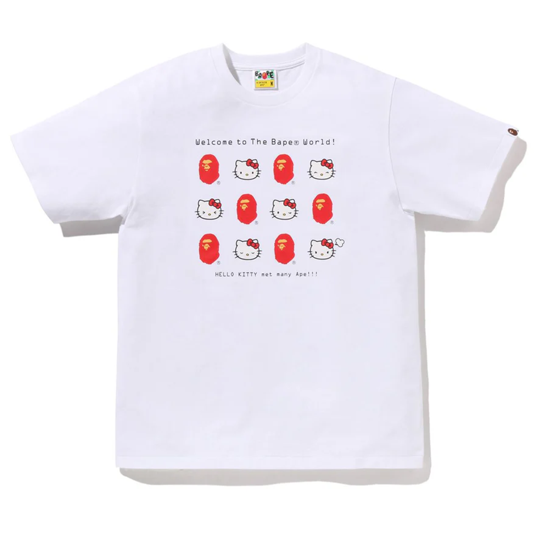 BAPE x Sanrio Characters Hello Kitty Welcome To The Bape World Tee
