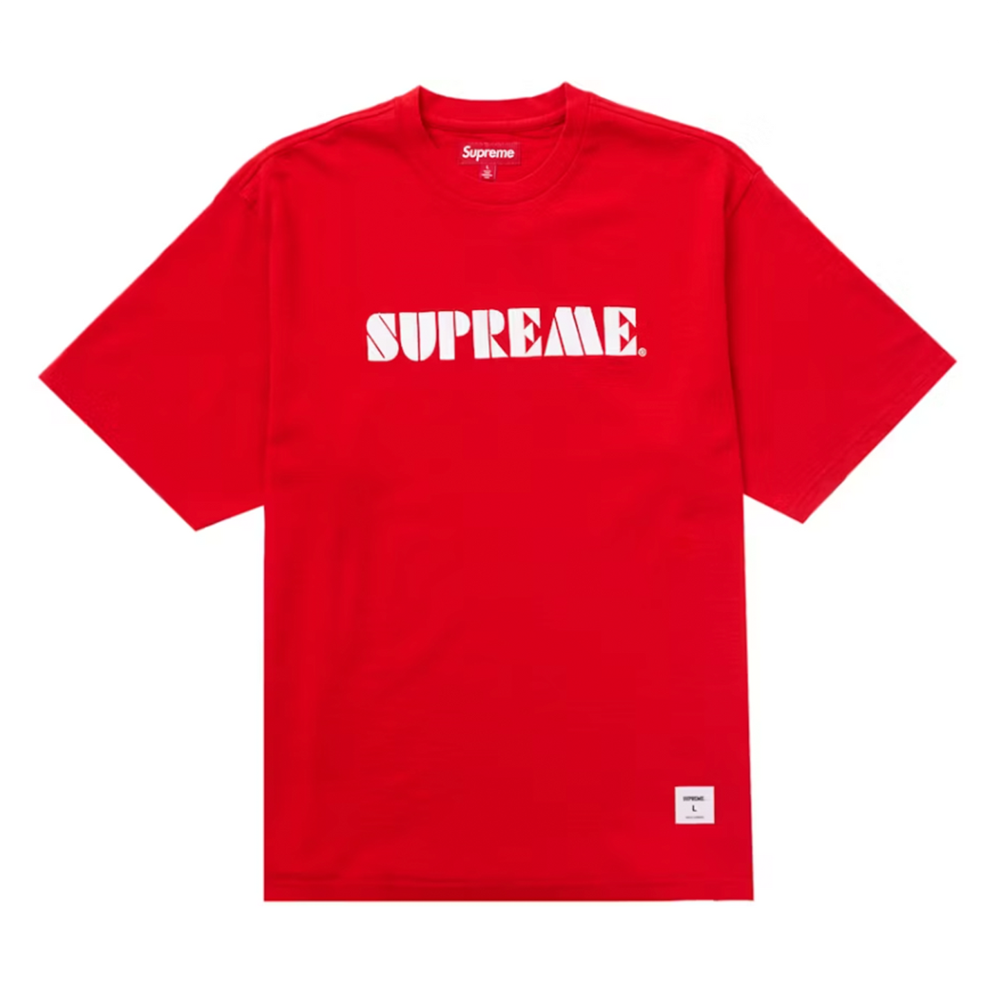 Supreme Stencil Embroidered S/S Top Red