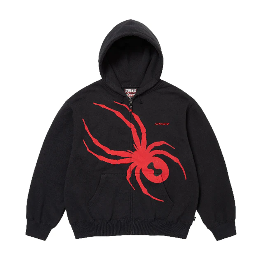 Supreme Spyder Zip Up Hooded Sweatshirt Black