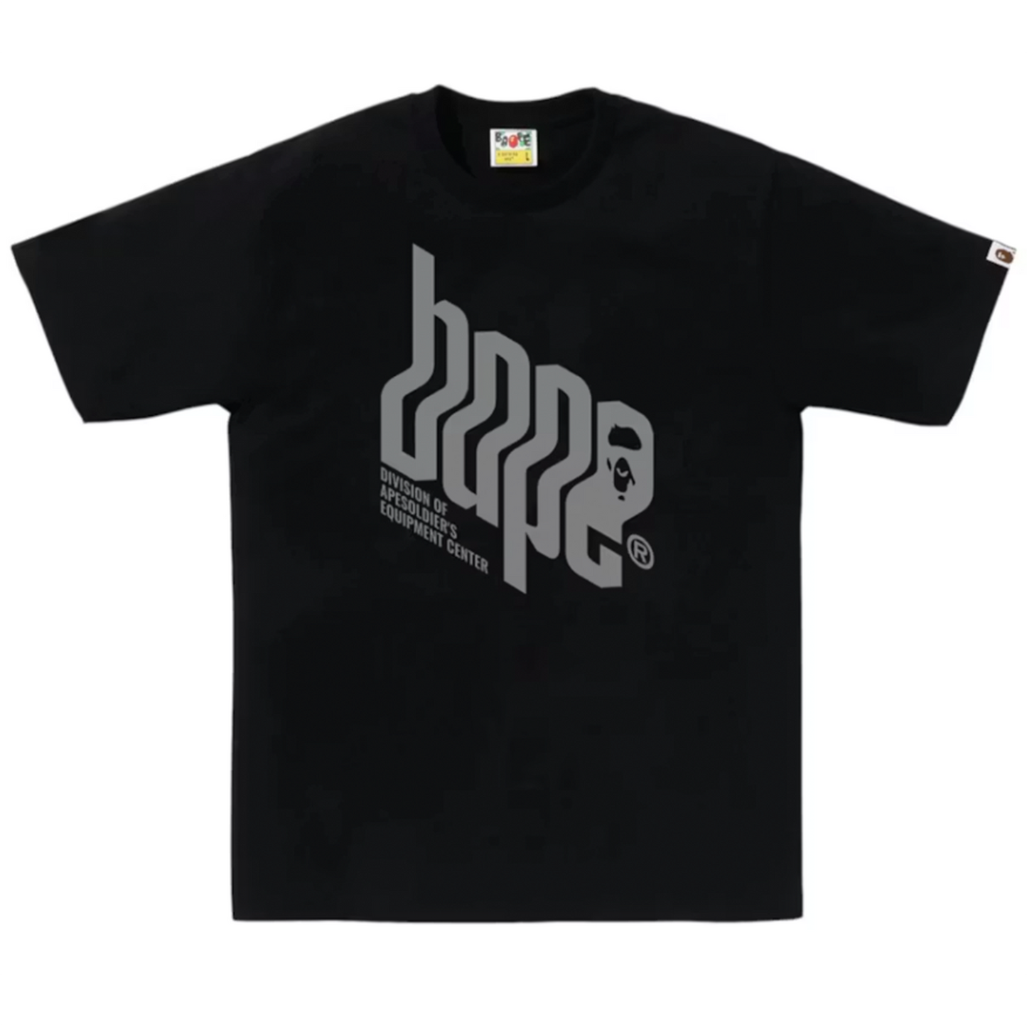 BAPE Reflector Equipment Center Logo Tee Black