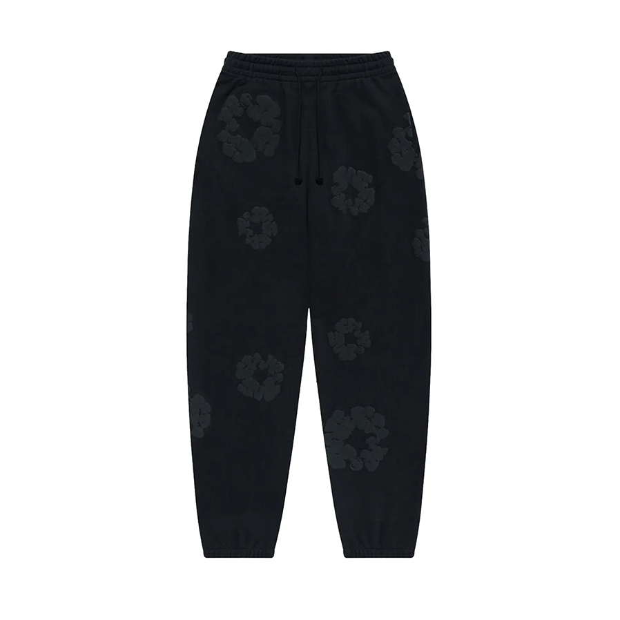 Denim Tears Cotton Wreath Sweatpants Black Monochrome