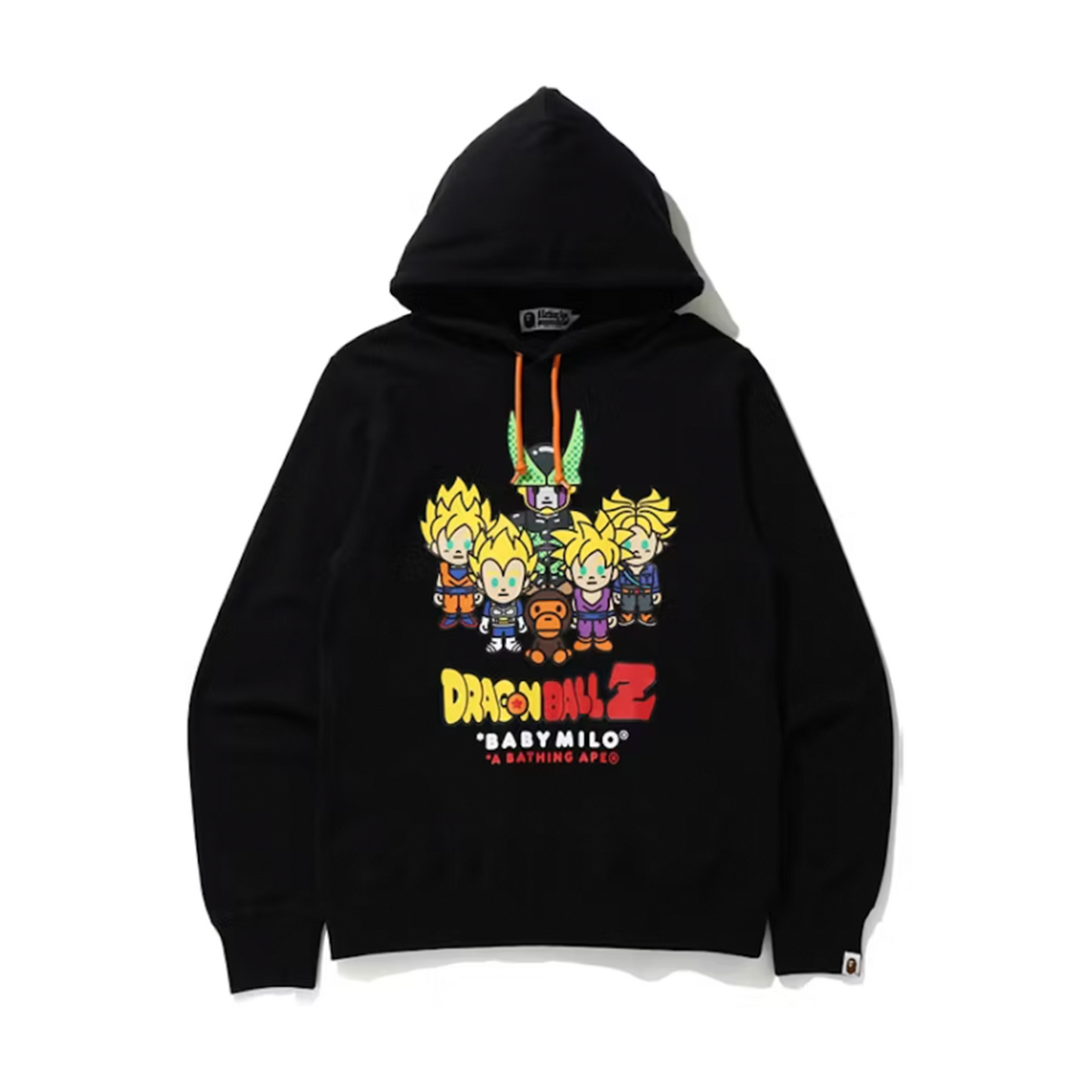 BAPE x Dragon Ball Z Baby Milo Super Saiyan & Cell Pullover Hoodie Black