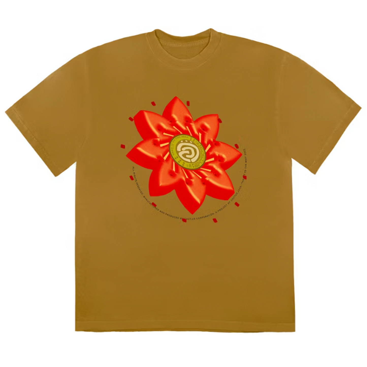 Travis Scott Cactus Jack Flower T-shirt Gold