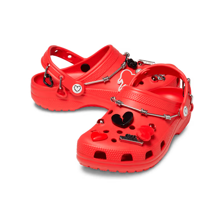 207998 8C1 Karol G x Crocs Classic Clog 'Metal Hearts'