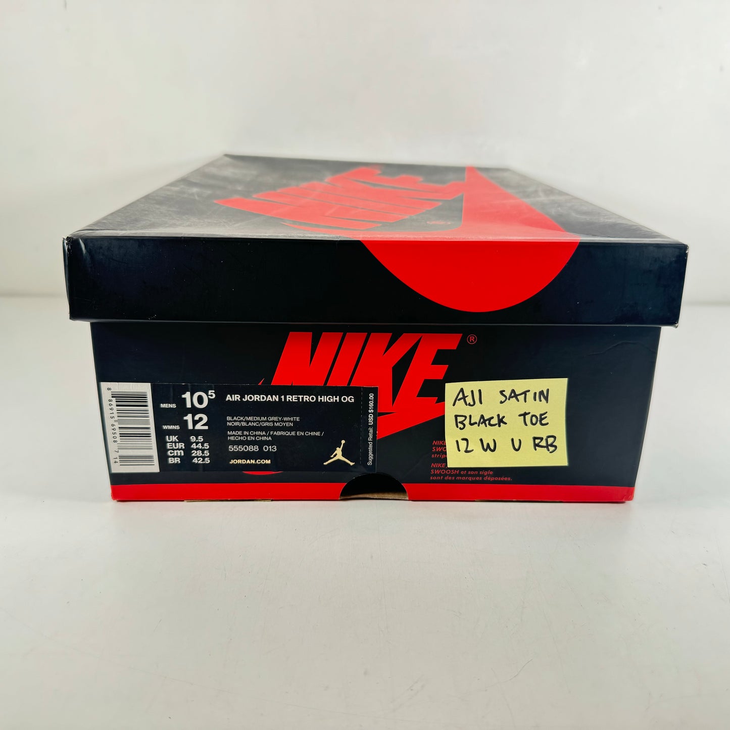 CD0461 016 AJ1 Puntera Negra Satén
