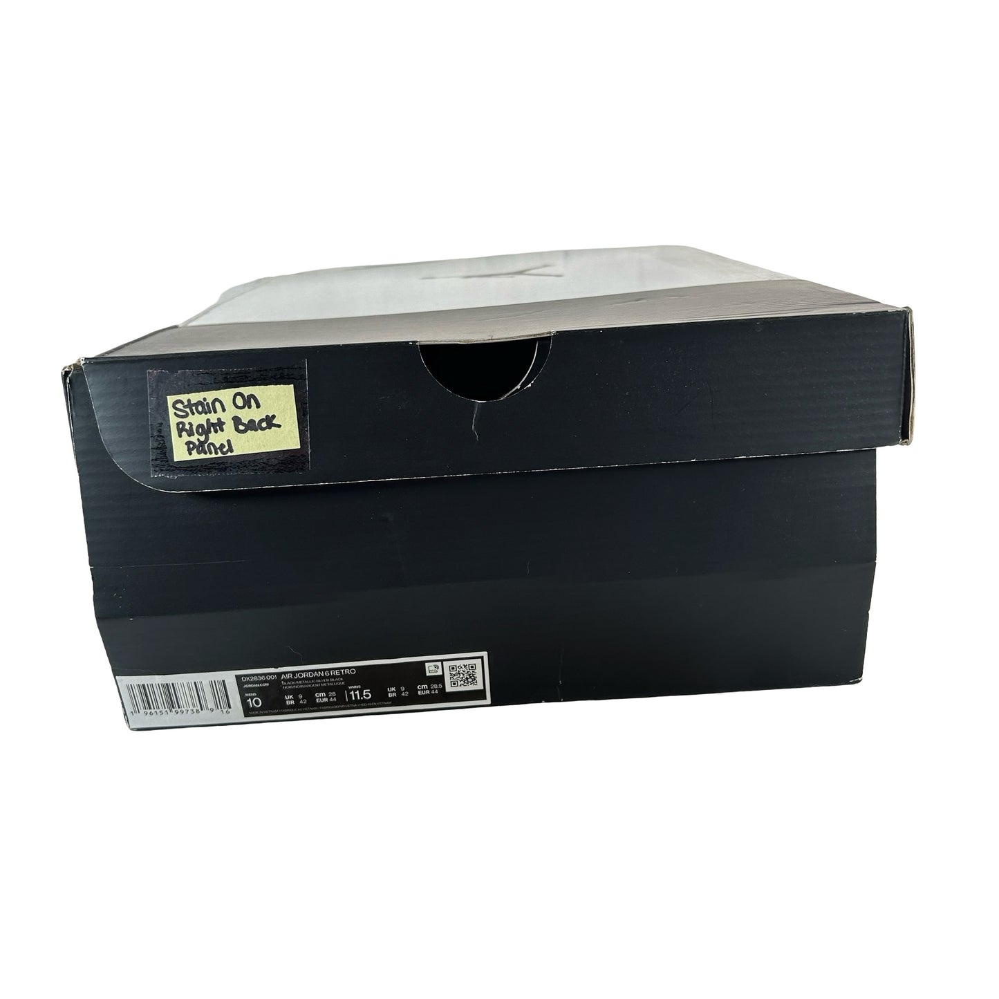 DX2836 001 Jordan 6 Retro Chrome - 10 M (Stain On Right Back Panel)