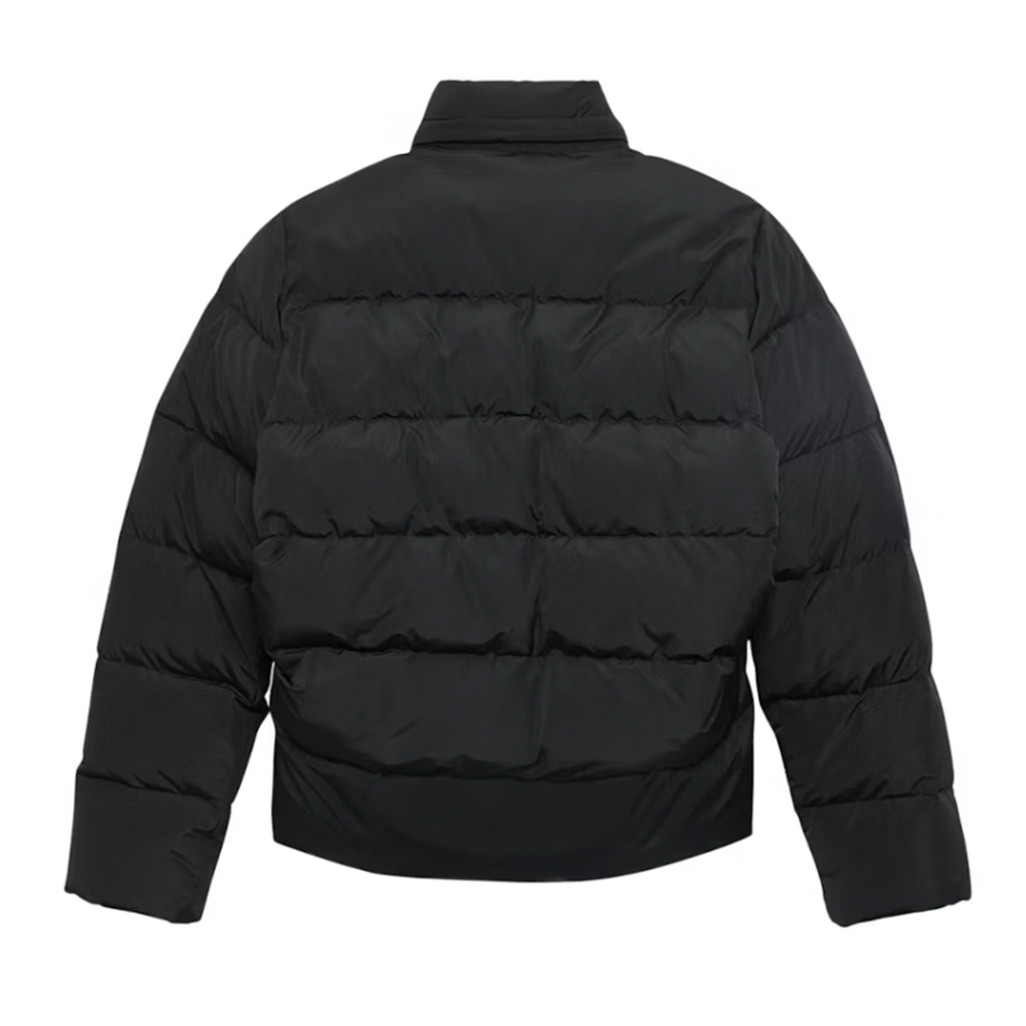 Balenciaga Womens C-Shape Puffer Jacket Black/White Logo