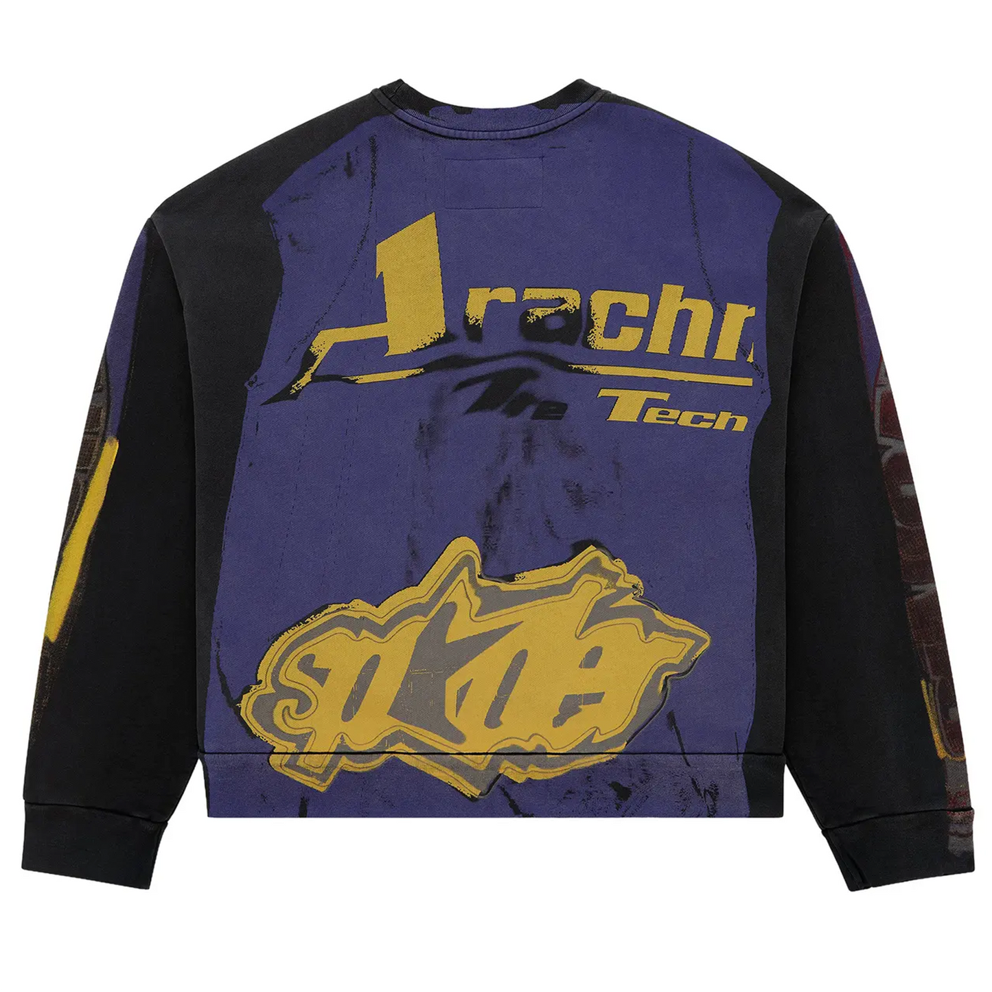 Sp5der Trompe-L’œIl Crewneck Black