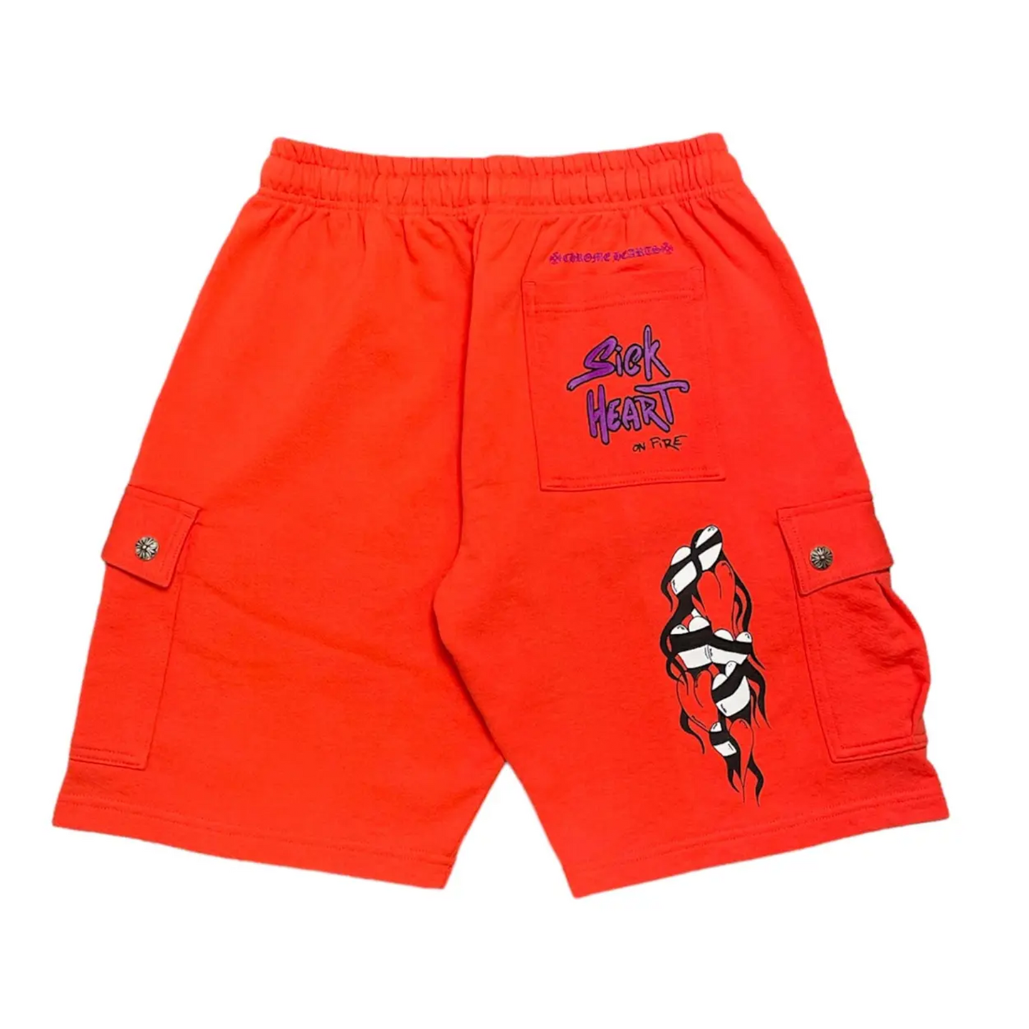 Chrome Hearts Matty Boy 'Spark the Heart' Cargo Sweat Shorts