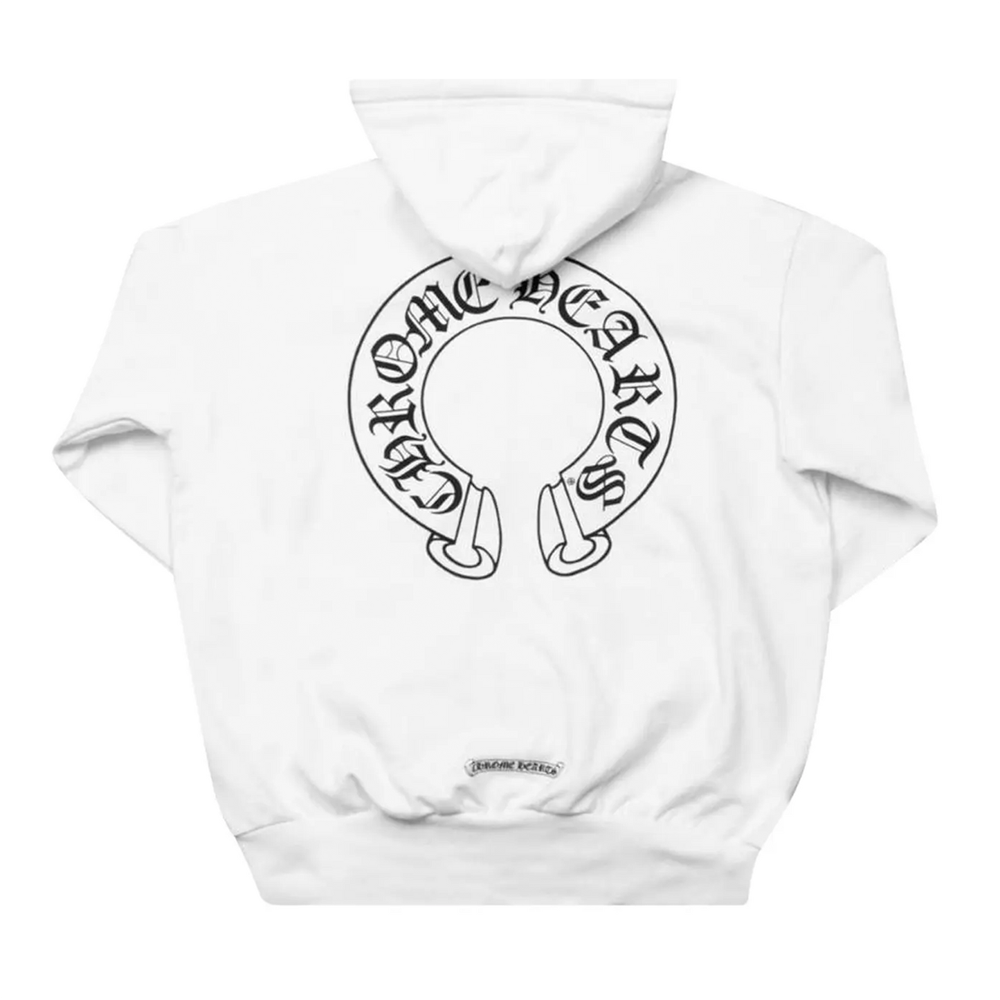 Chrome Hearts Horseshoe Floral Cross Zip Hoodie 'White'
