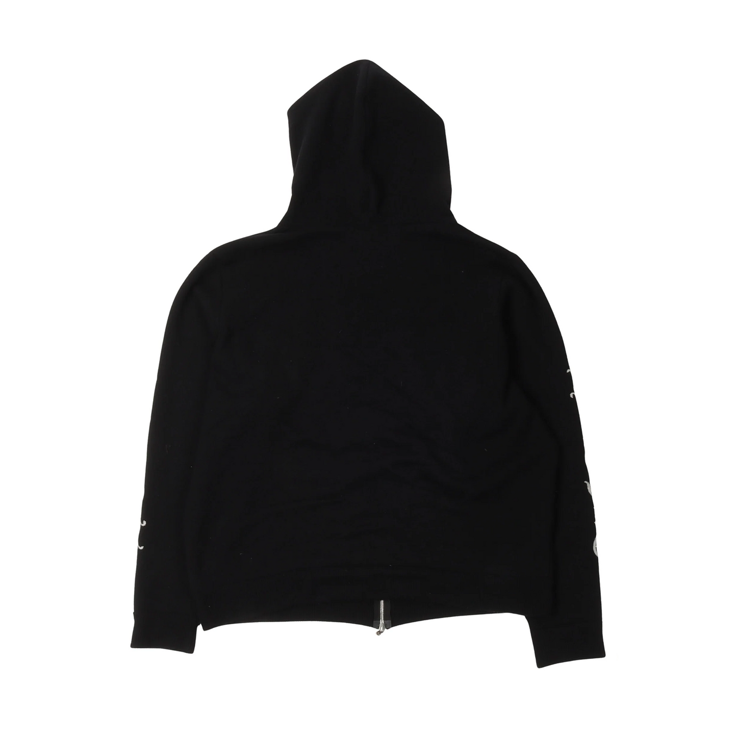 Chrome Hearts Cashmere Script Zip Up Hoodie Black