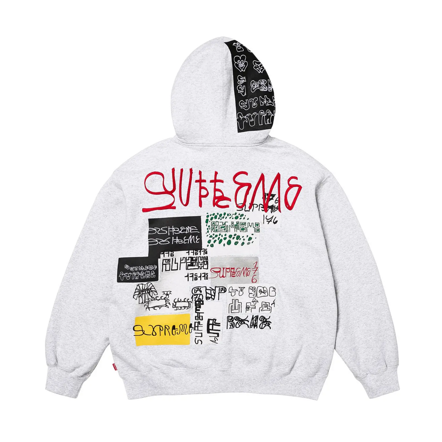 Supreme 176 Zip Up Hooded Sweatshirt Heather Grey