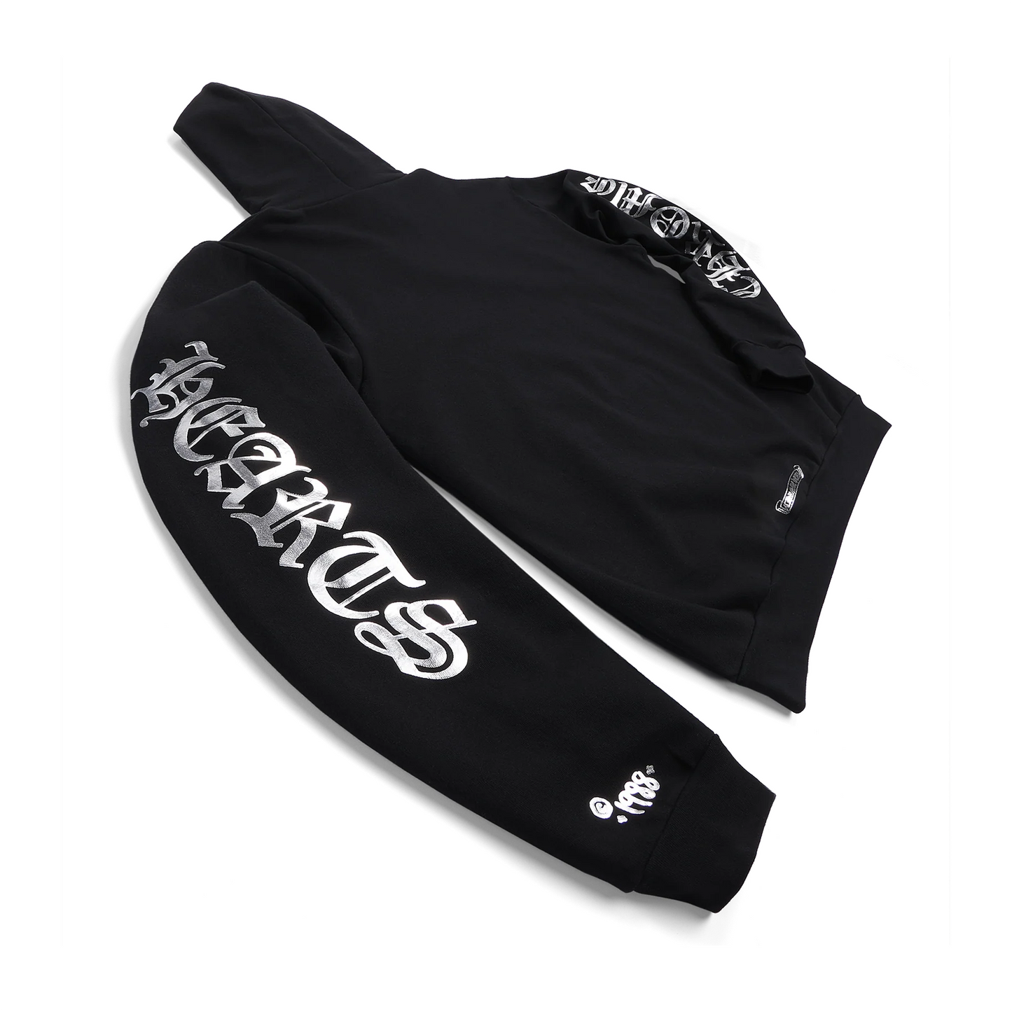 Chrome Hearts Foil Print Hoodie Black