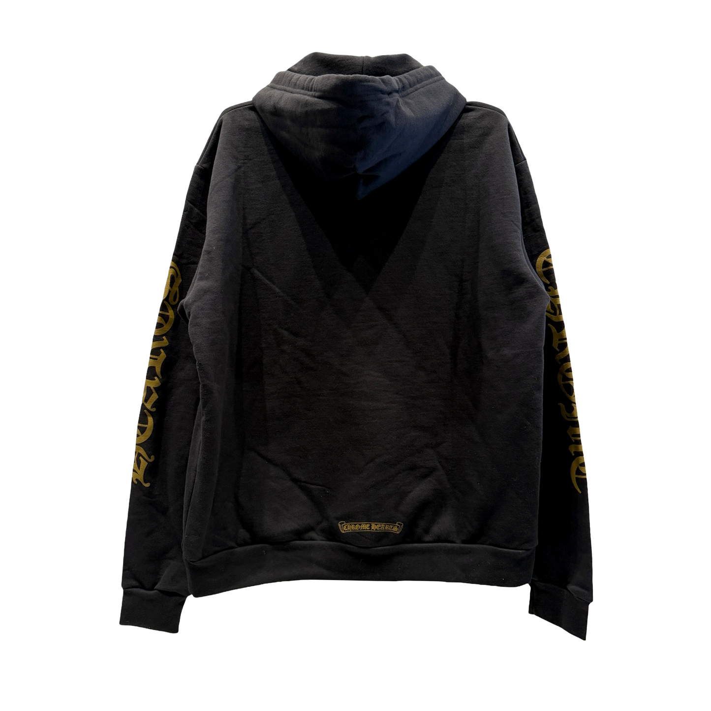 Chrome Hearts Vertical Logo Zip Up Hoodie Black Army Green