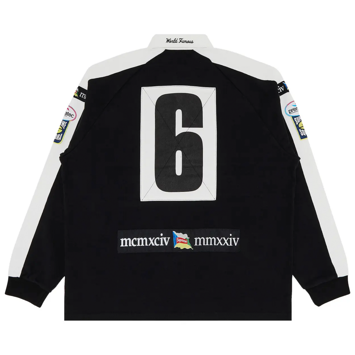 Supreme Chest Stripe Rugby Black