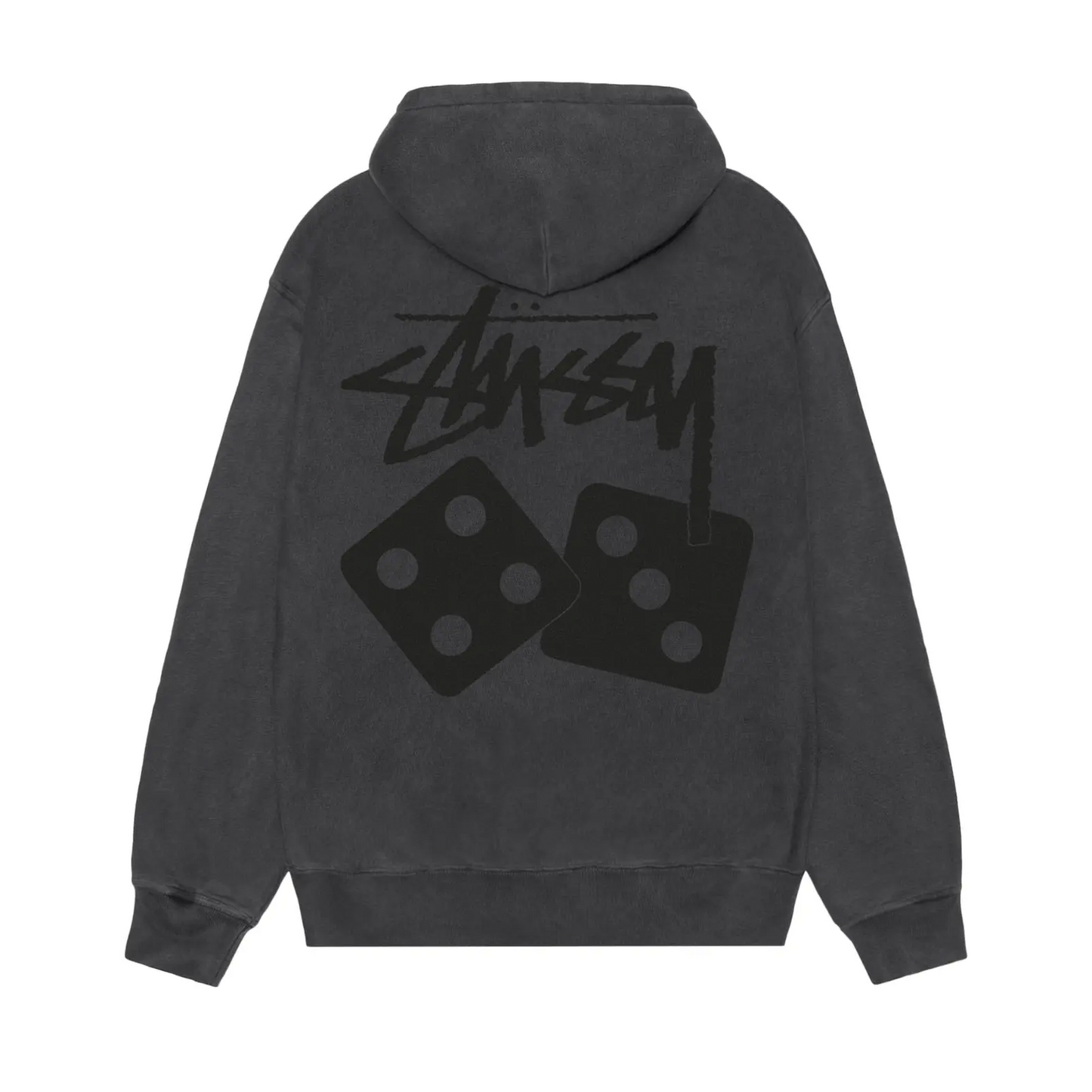 Stussy Dice Zip Hoodie Pigment Dyed Black
