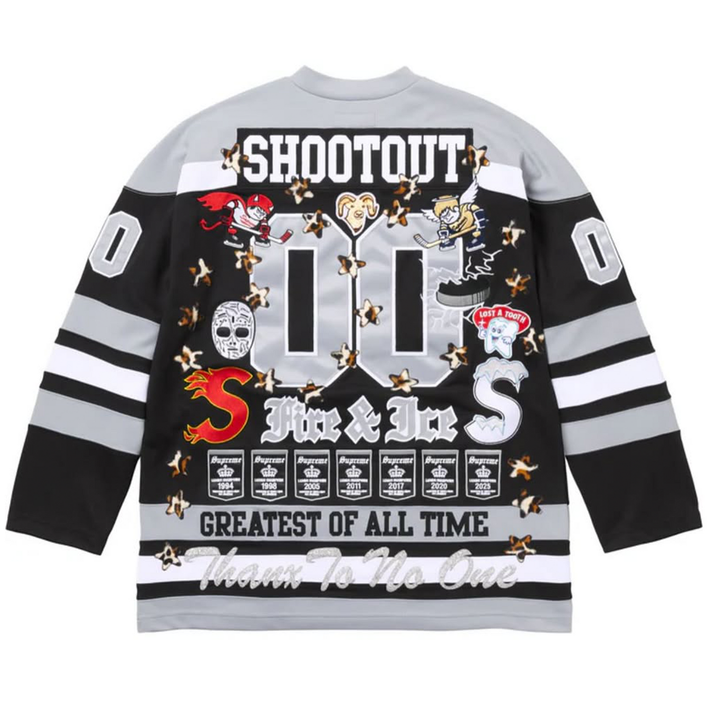 Supreme Fire & Ice Hockey Jersey Light Black