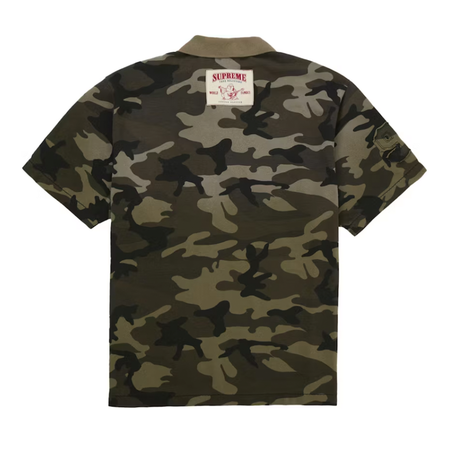 Supreme True Religion Applique Polo Olive Camo