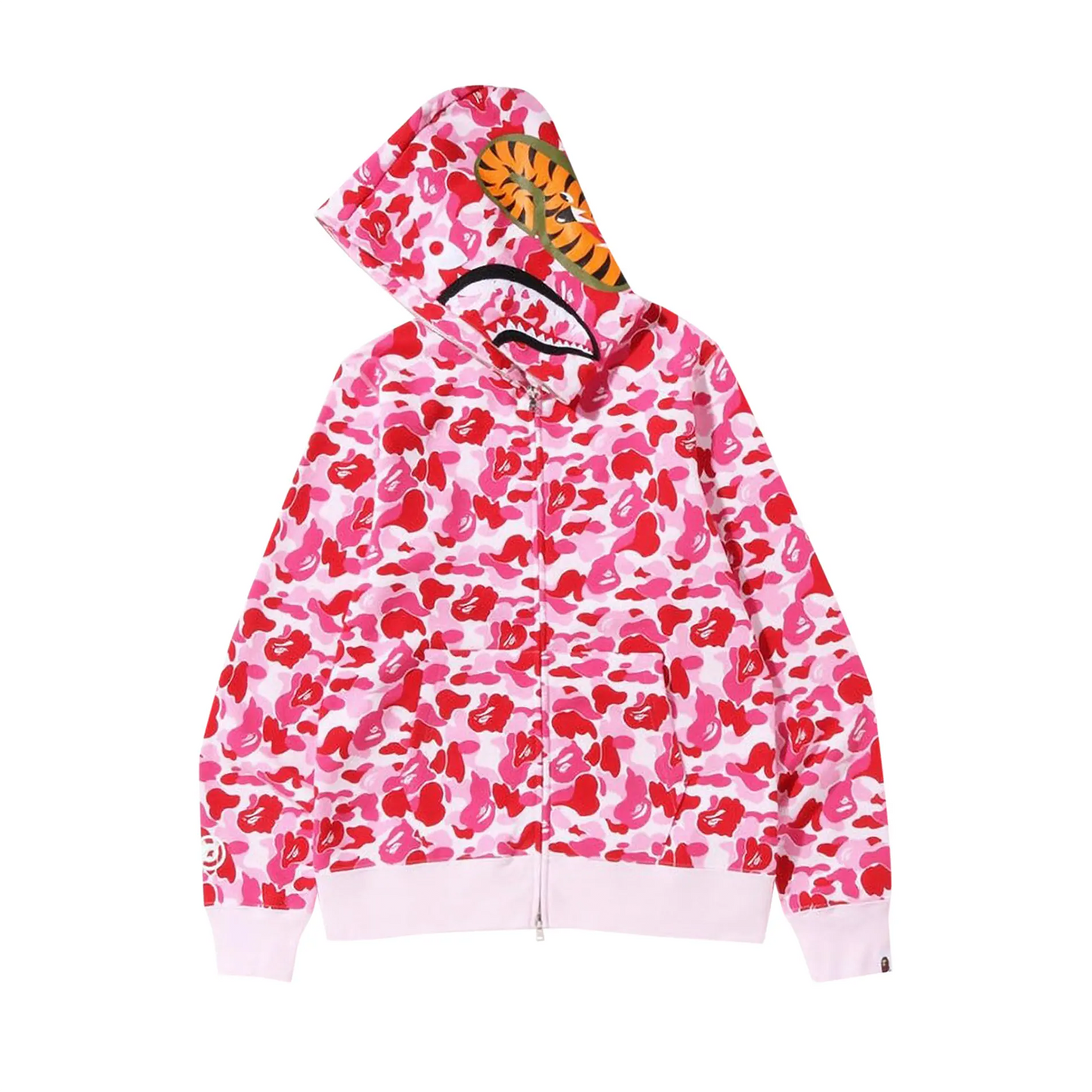 BAPE ABC Camo Shark Full Zip Hoodie 'Pink'
