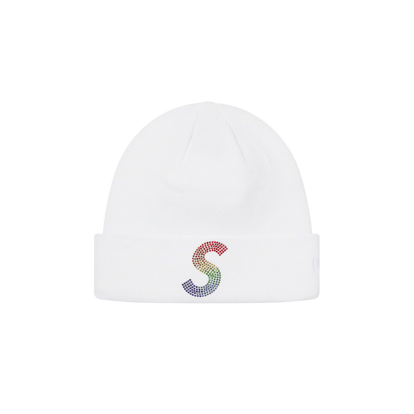 Supreme New Era Swarovski S Logo Beanie White (SS21)