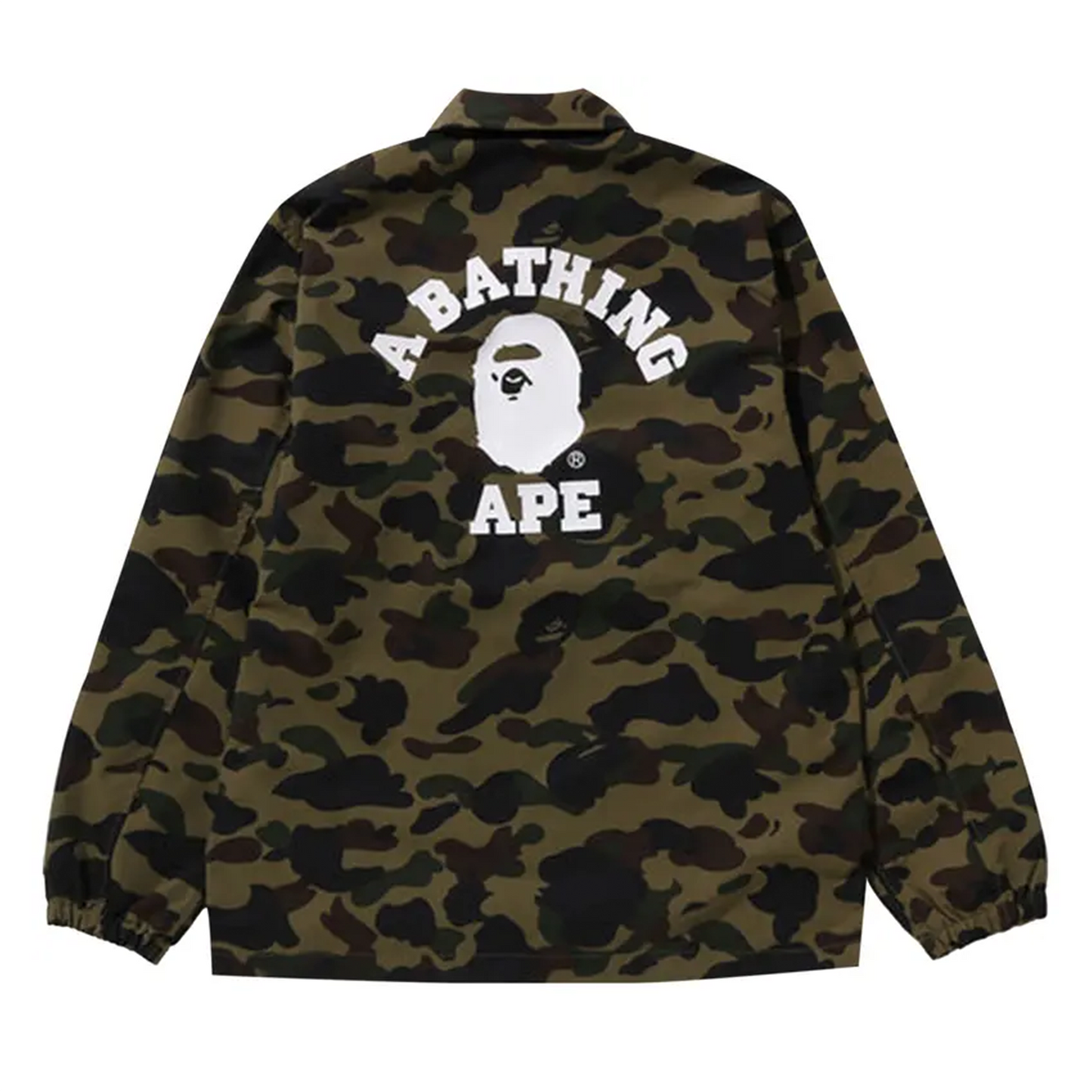 BAPE 1st Camo Nylon Tussah Coach Jacket 'Green'