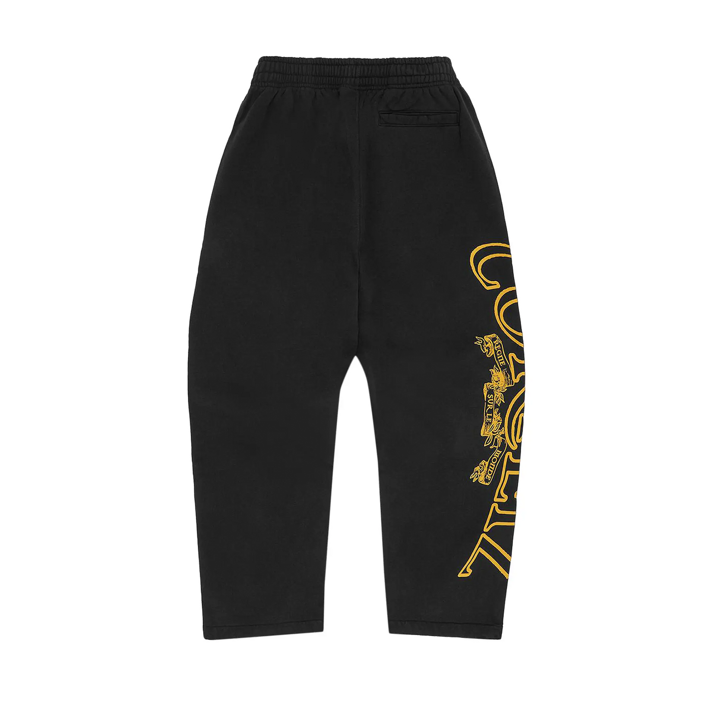 Corteiz Superior Royale Open Hem Pant 'Black/Yellow'