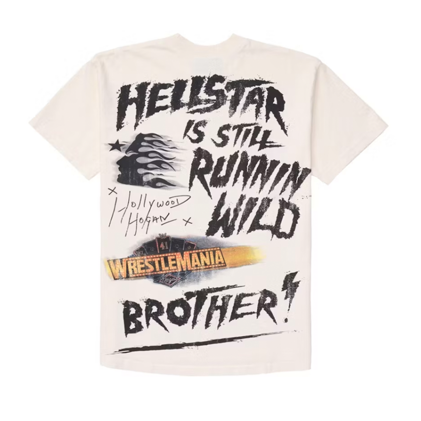 Hellstar Wrestlemania Hulk Hogan T-Shirt Cream White