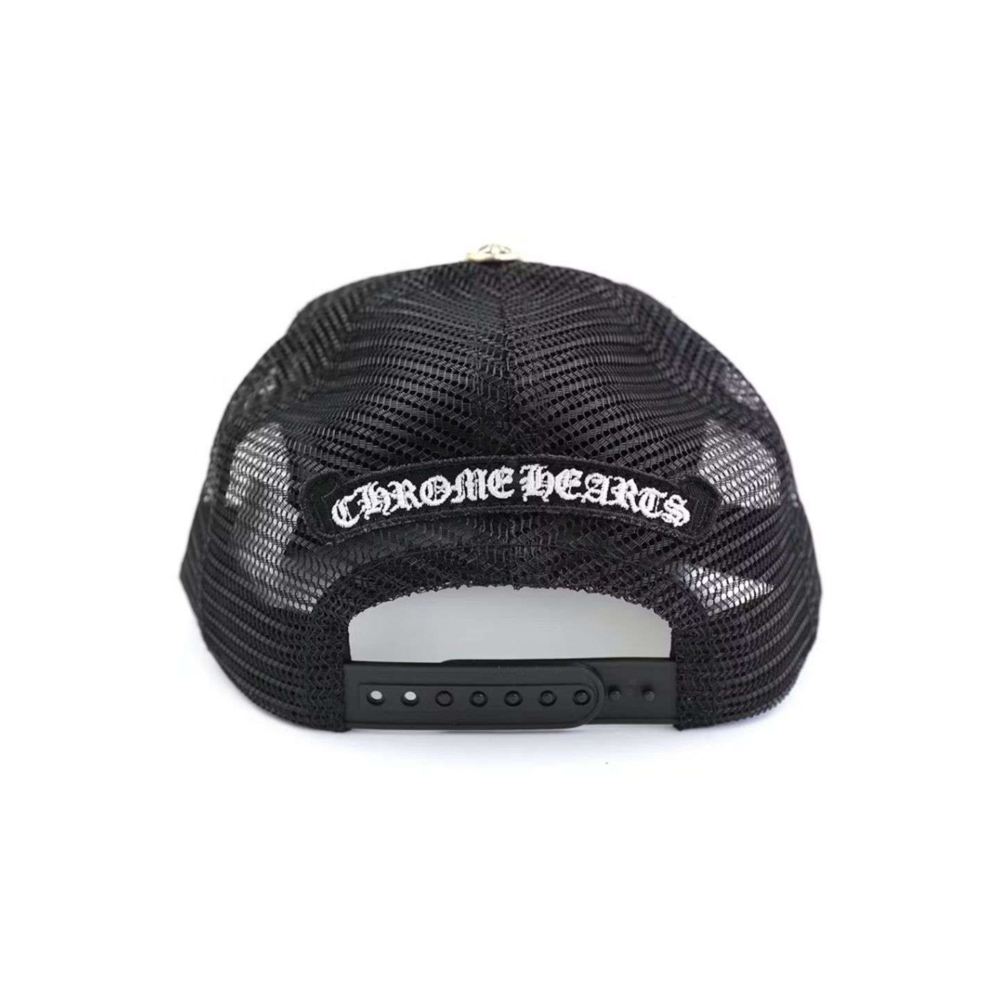 Chrome Hearts Eye Chart Made in Hollywood Trucker Hat Black