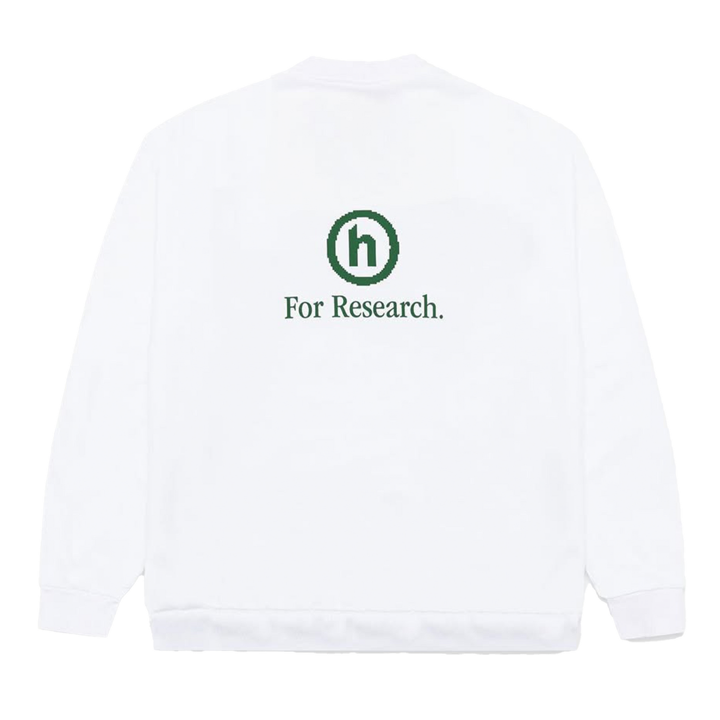 Hidden Dead Tech Research Embroidered Crewneck White