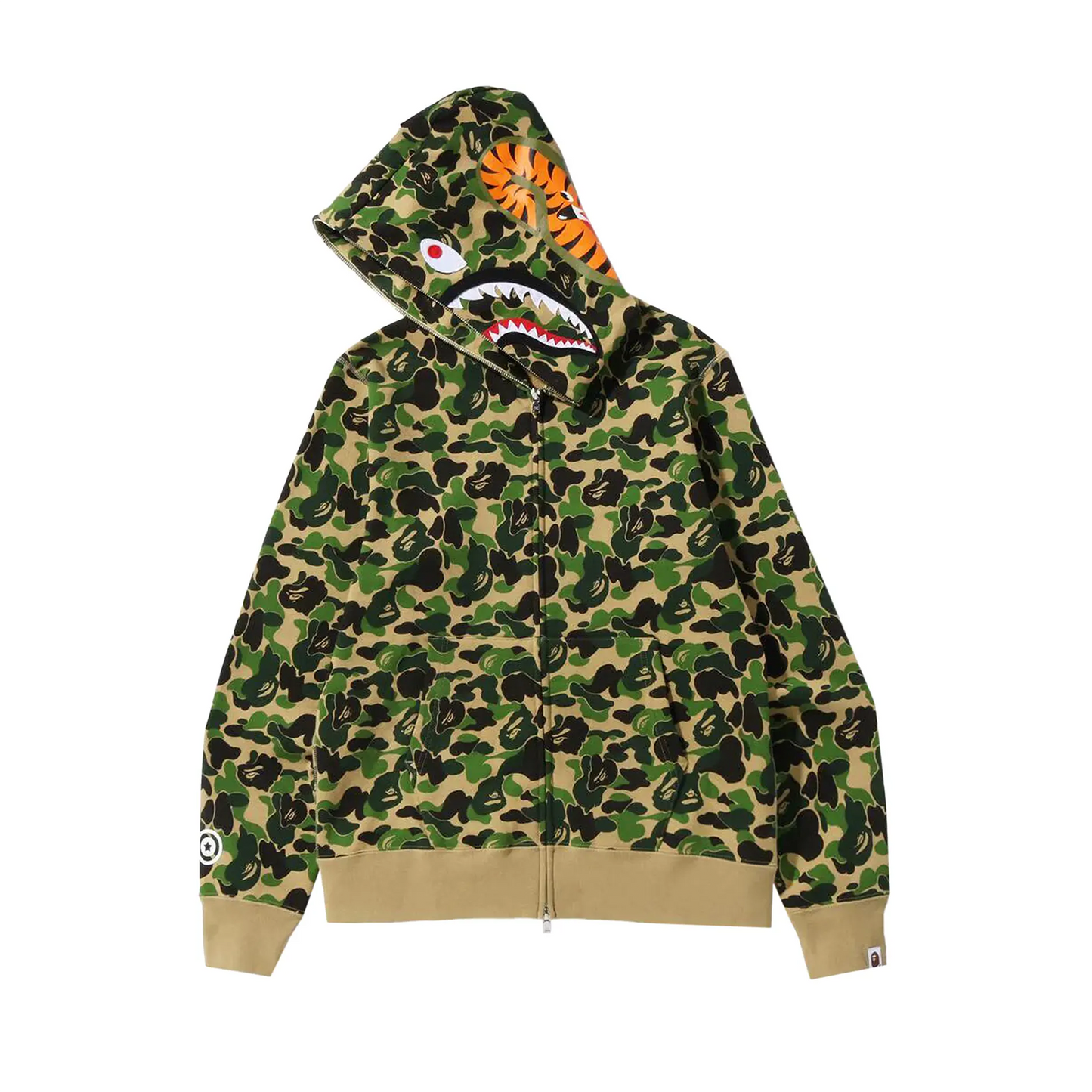 BAPE ABC Camo Shark Full Zip Hoodie 'Green'
