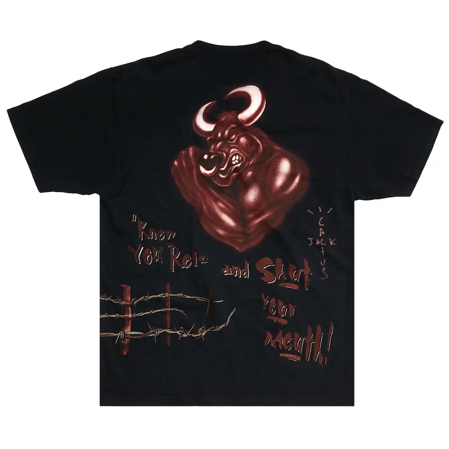 Travis Scott x WWE Know Your Role The Rock Tee Black